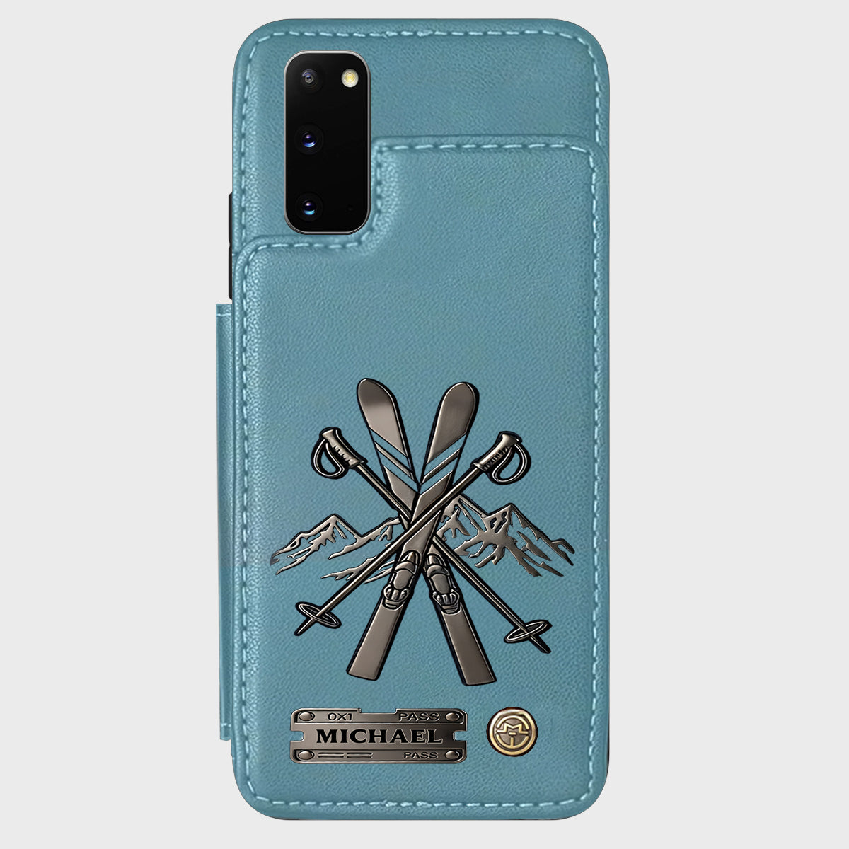 Love Skiing - Personalized Skiing Wallet Phone Case