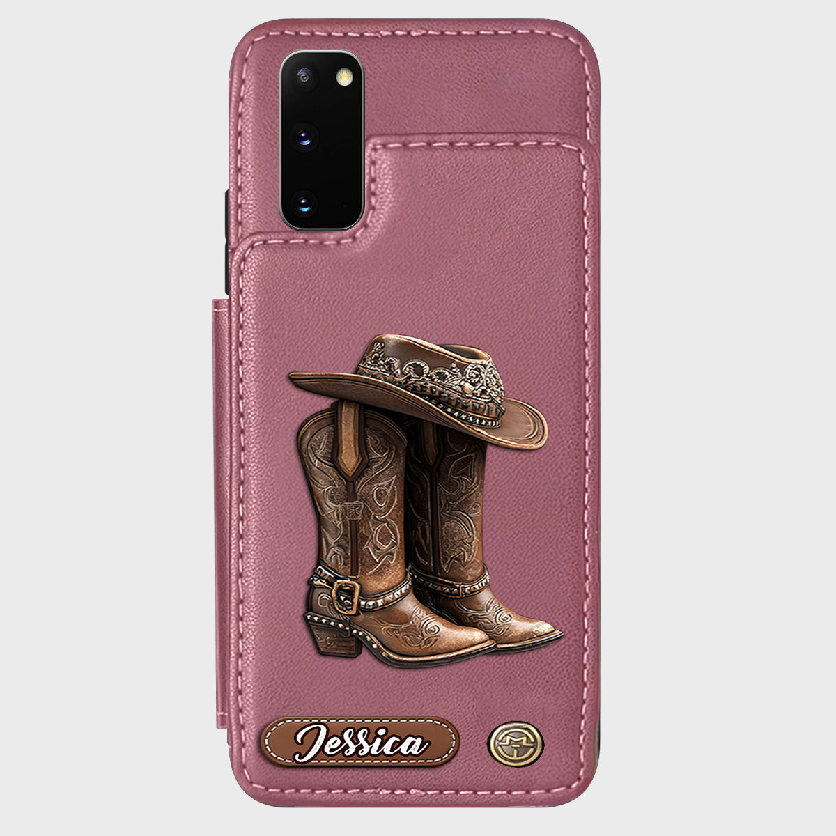 Western Spirit - Personalized Cowgirl Wallet Phone Case