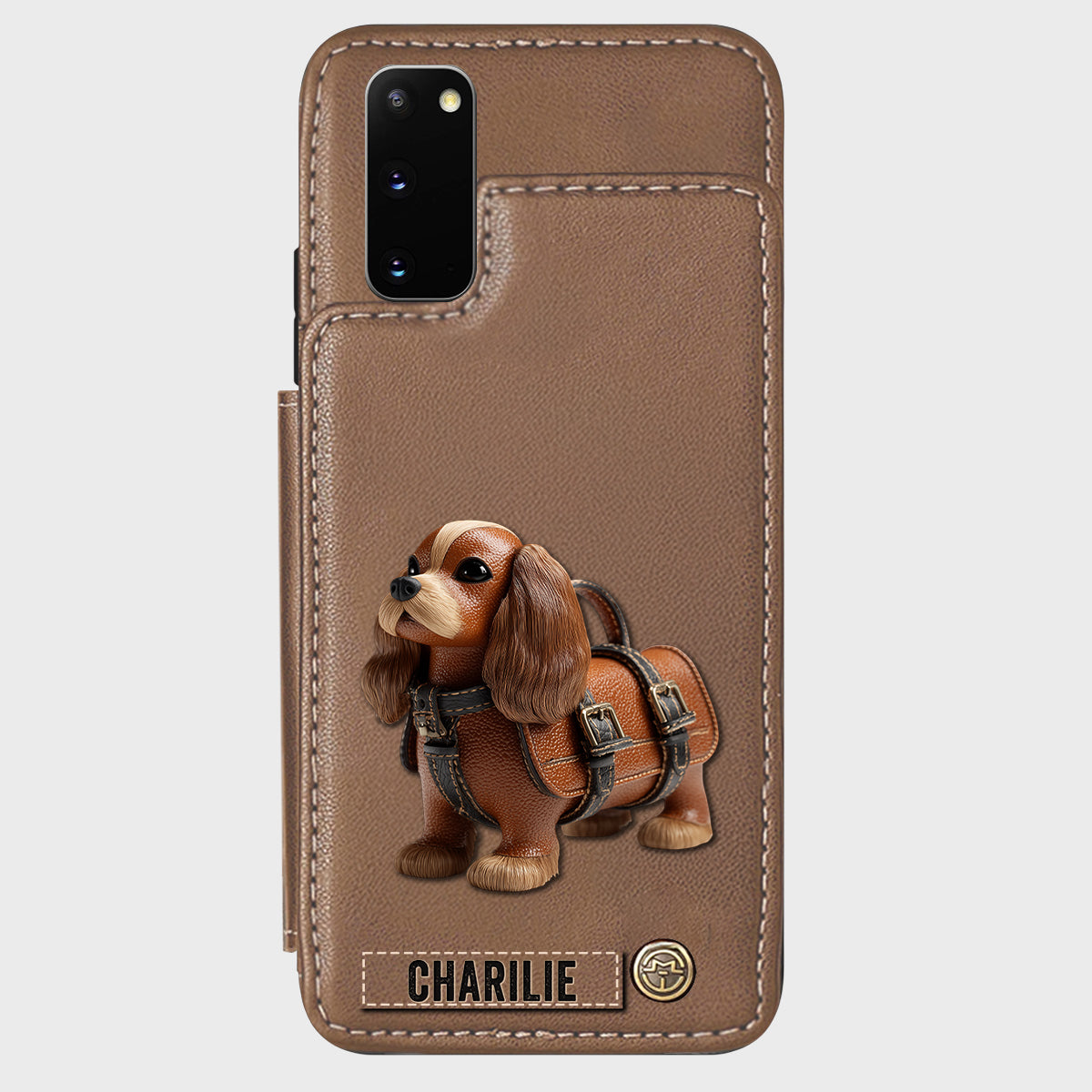 Cute Cavalier King Charles Spaniel - Personalized Dog Wallet Phone Case