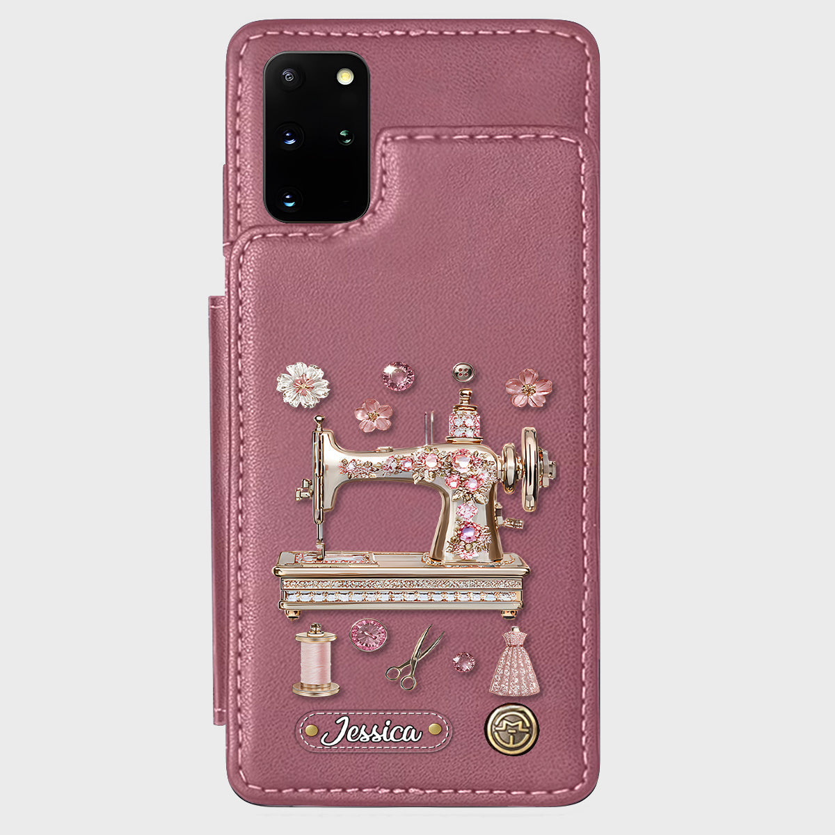 Beautiful Sewing Machine - Personalized Sewing Wallet Phone Case