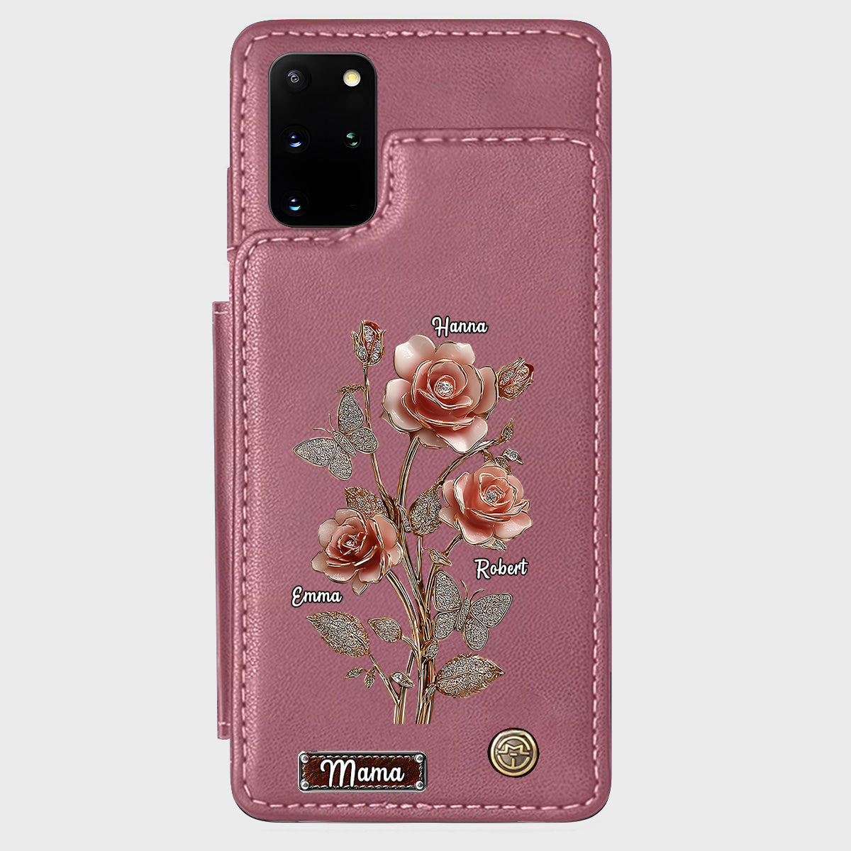 Mother And Roses - Personalized Mother Wallet Phone Case