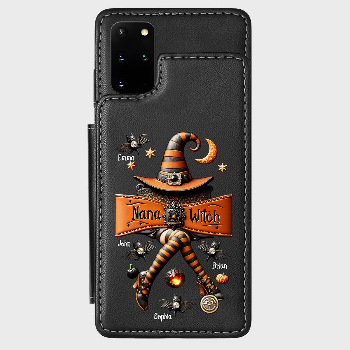 Halloween Gift For Grandma, Mama Witch - Personalized Mother Wallet Phone Case