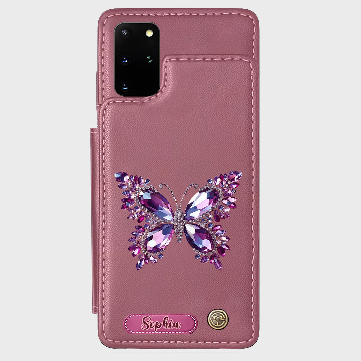 Beautiful Butterfly - Personalized Butterfly Wallet Phone Case