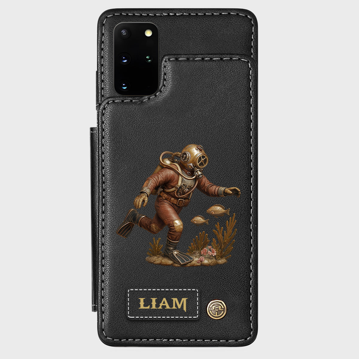 Scuba Diving Lovers Gift - Personalized Scuba Diving Wallet Phone Case