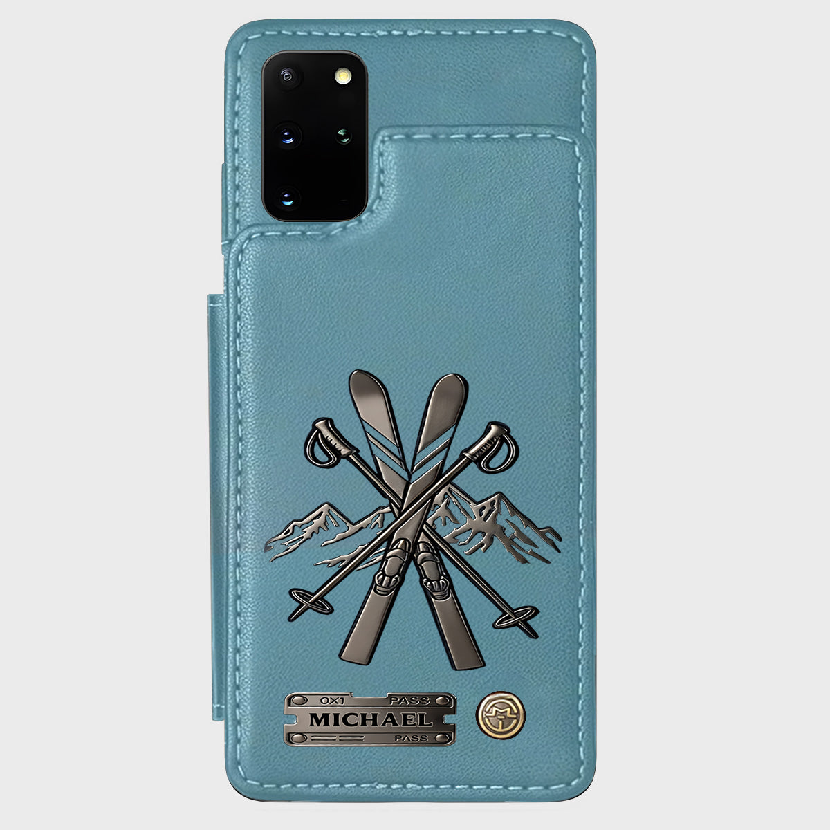Love Skiing - Personalized Skiing Wallet Phone Case