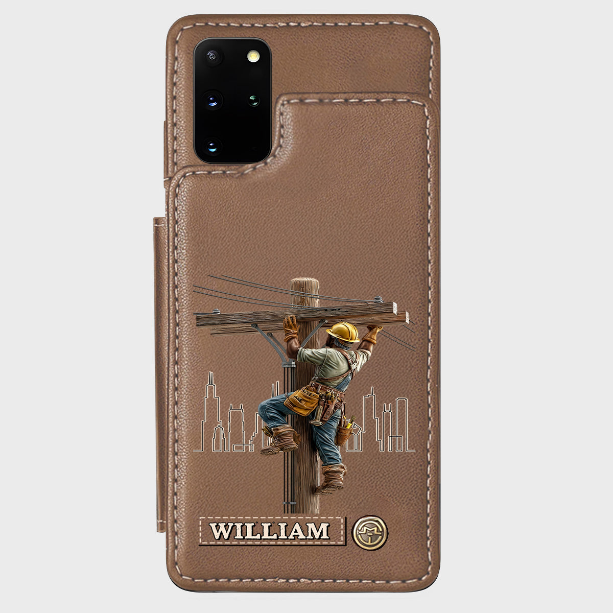 Strength Of The Line - Personalized Lineman Wallet Phone Case
