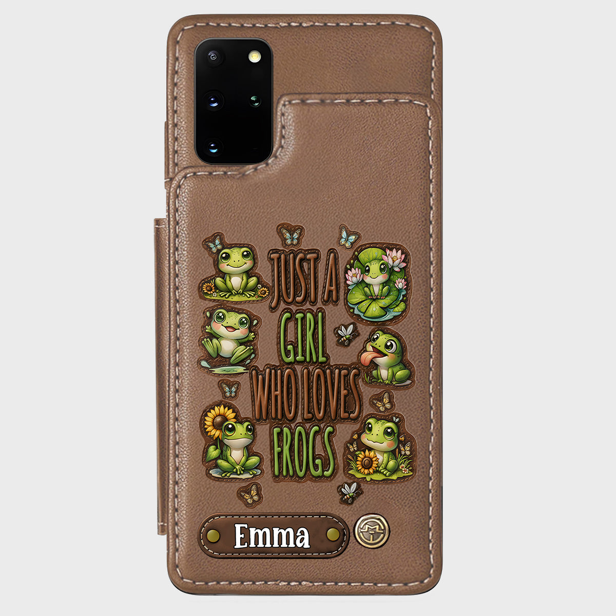 Just A Girl Who Loves Frogs - Personalized Frog Wallet Phone Case