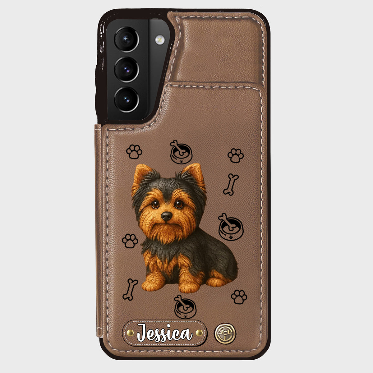 Love My Dog - Personalized Yorkshire Terriers Wallet Phone Case