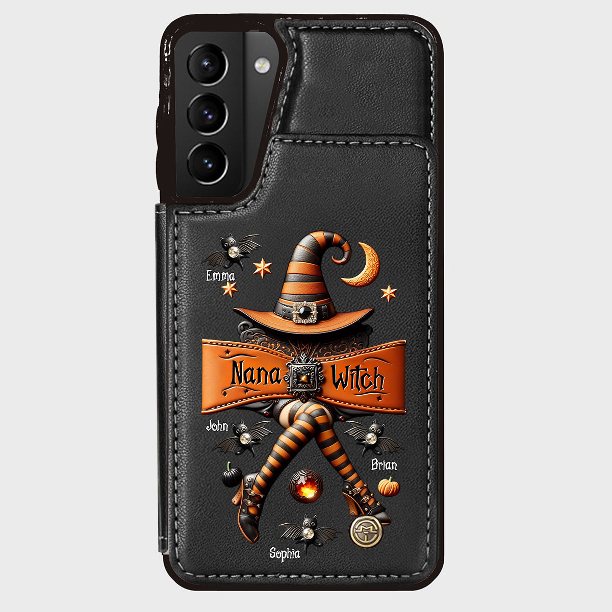 Halloween Gift For Grandma, Mama Witch - Personalized Mother Wallet Phone Case
