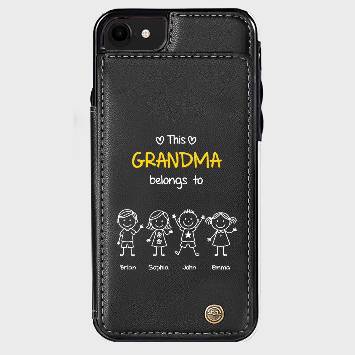 This Grandpa Dad Belongs To - Personalized Grandpa Wallet Phone Case