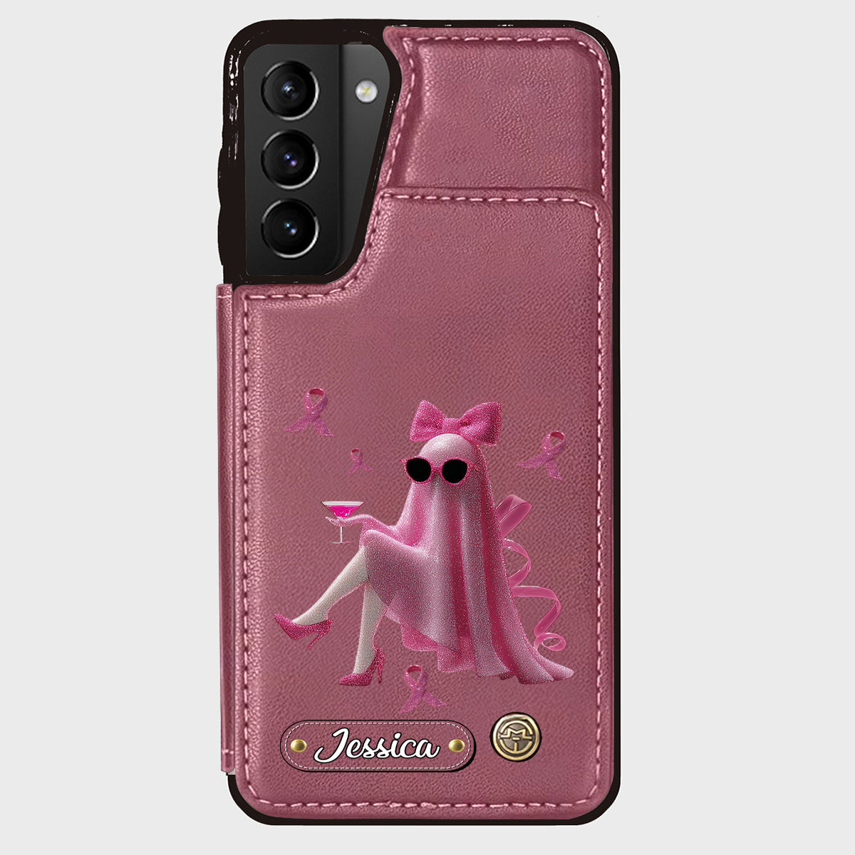 Pink Out - Personalized Breast Cancer Awareness Wallet Phone Case