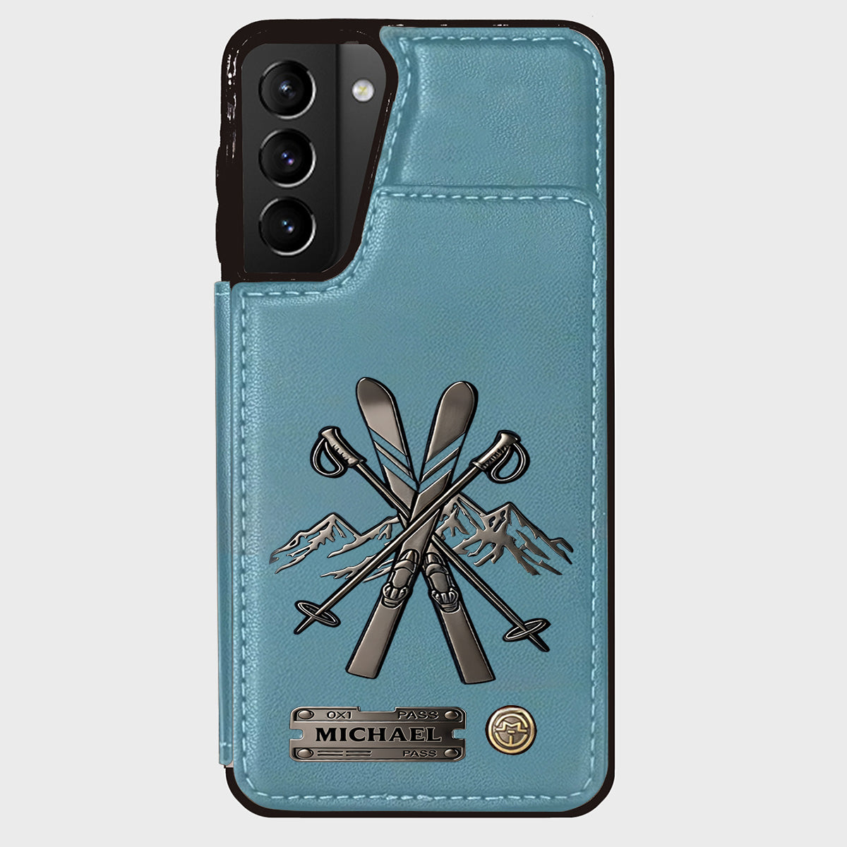 Love Skiing - Personalized Skiing Wallet Phone Case