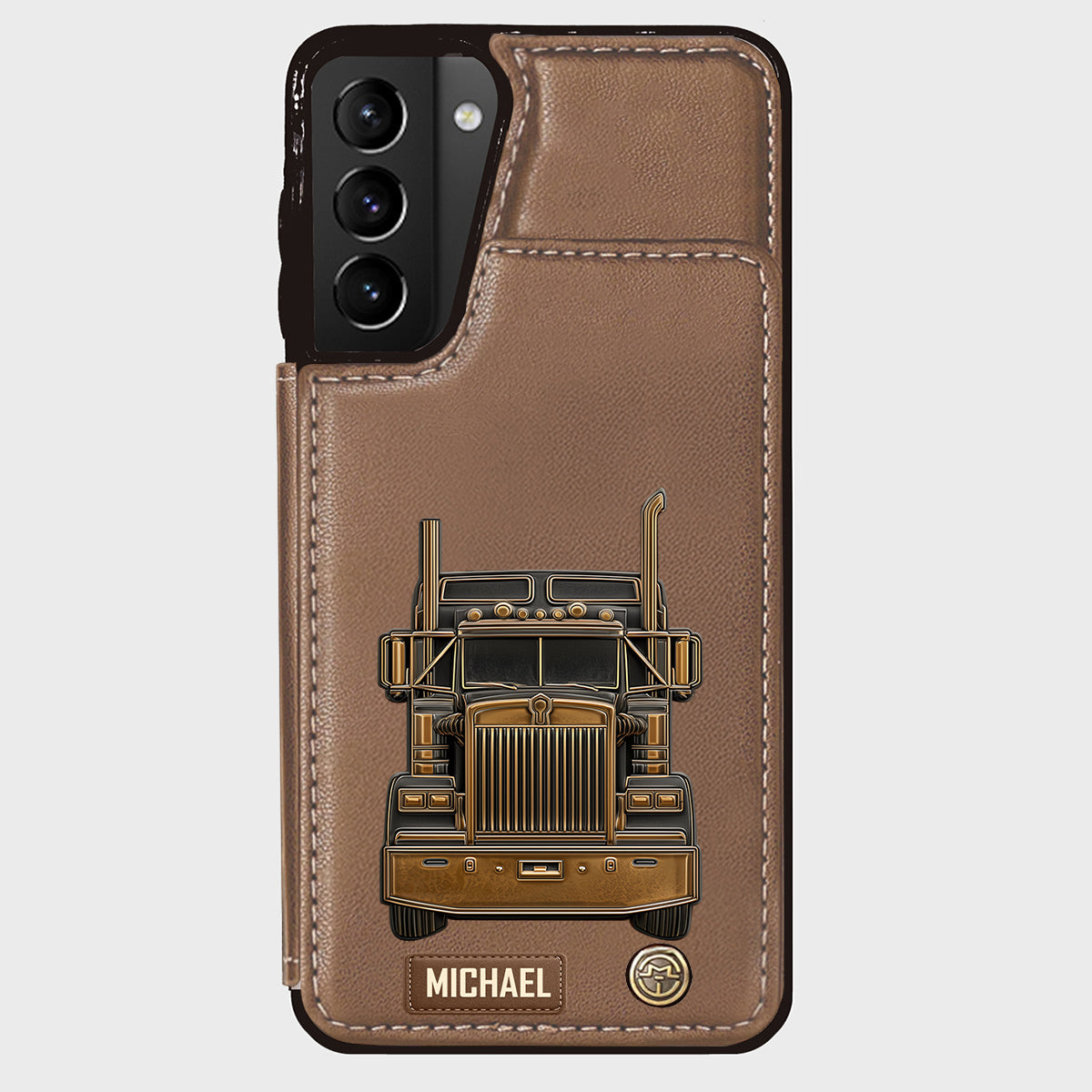 Truck Driver - Personalized Trucker Wallet Phone Case