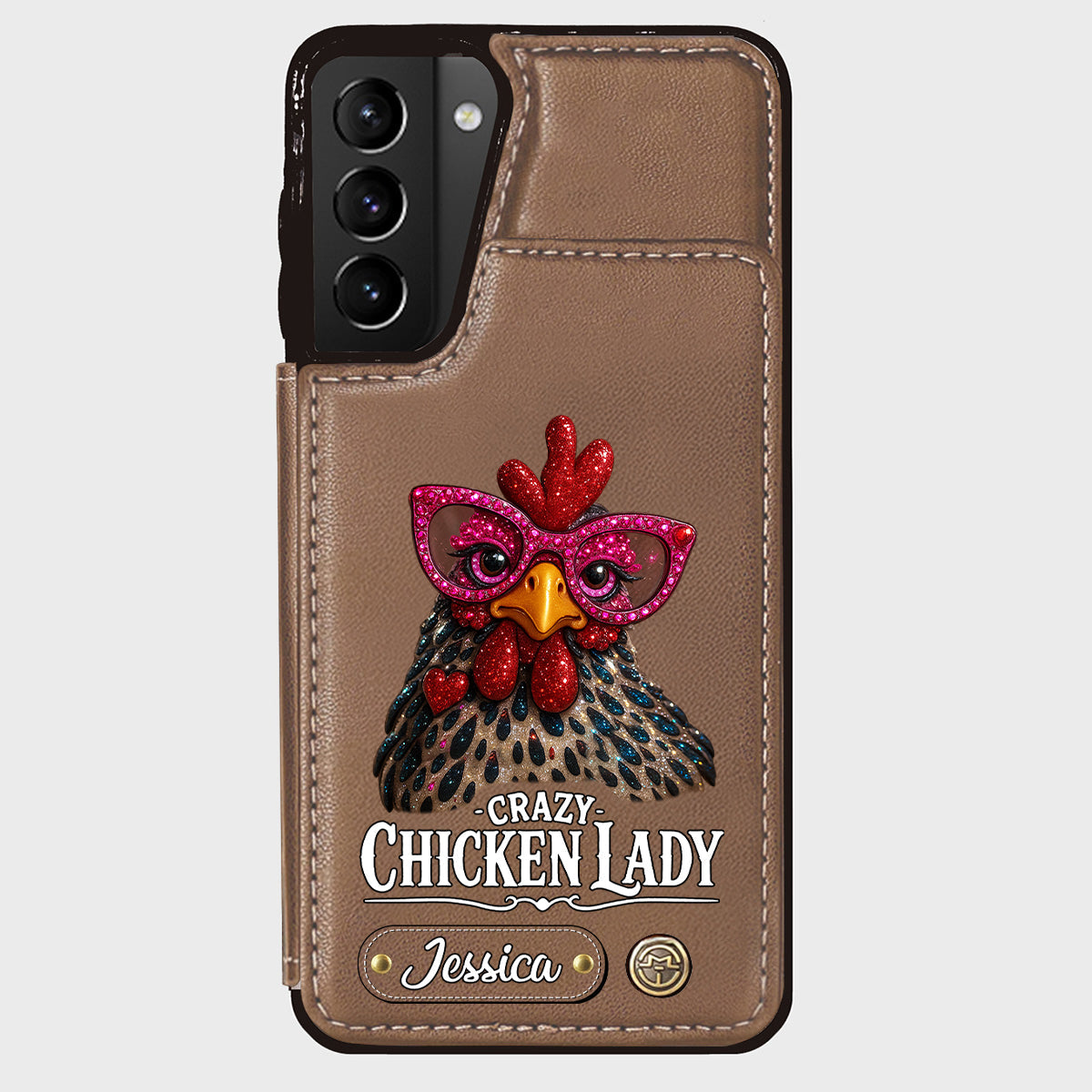 Crazy Chicken Lady - Personalized Chicken Wallet Phone Case