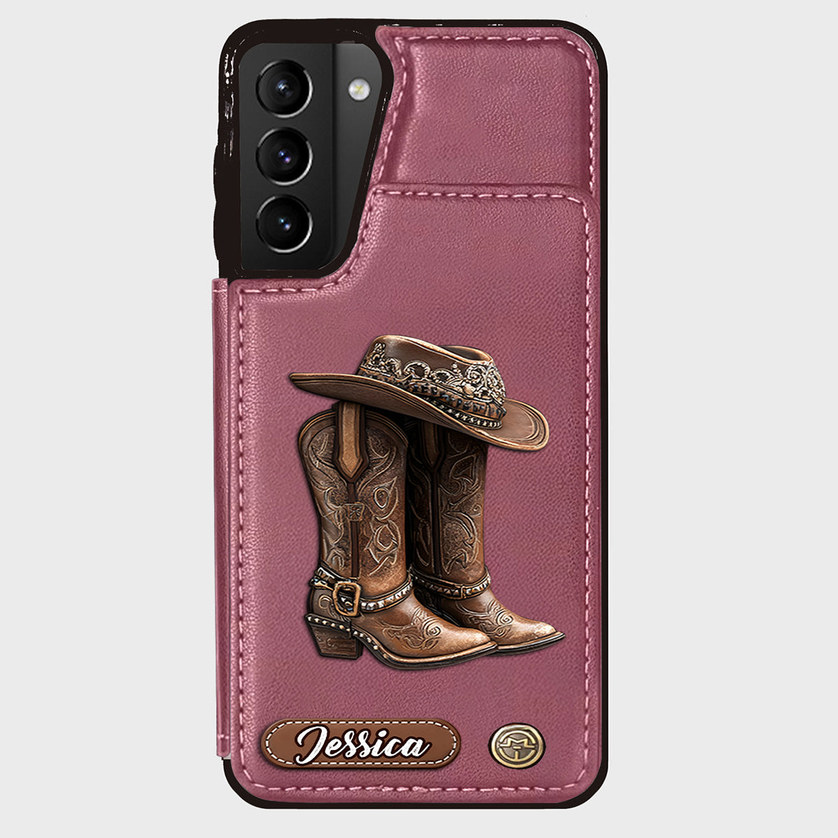 Western Spirit - Personalized Cowgirl Wallet Phone Case
