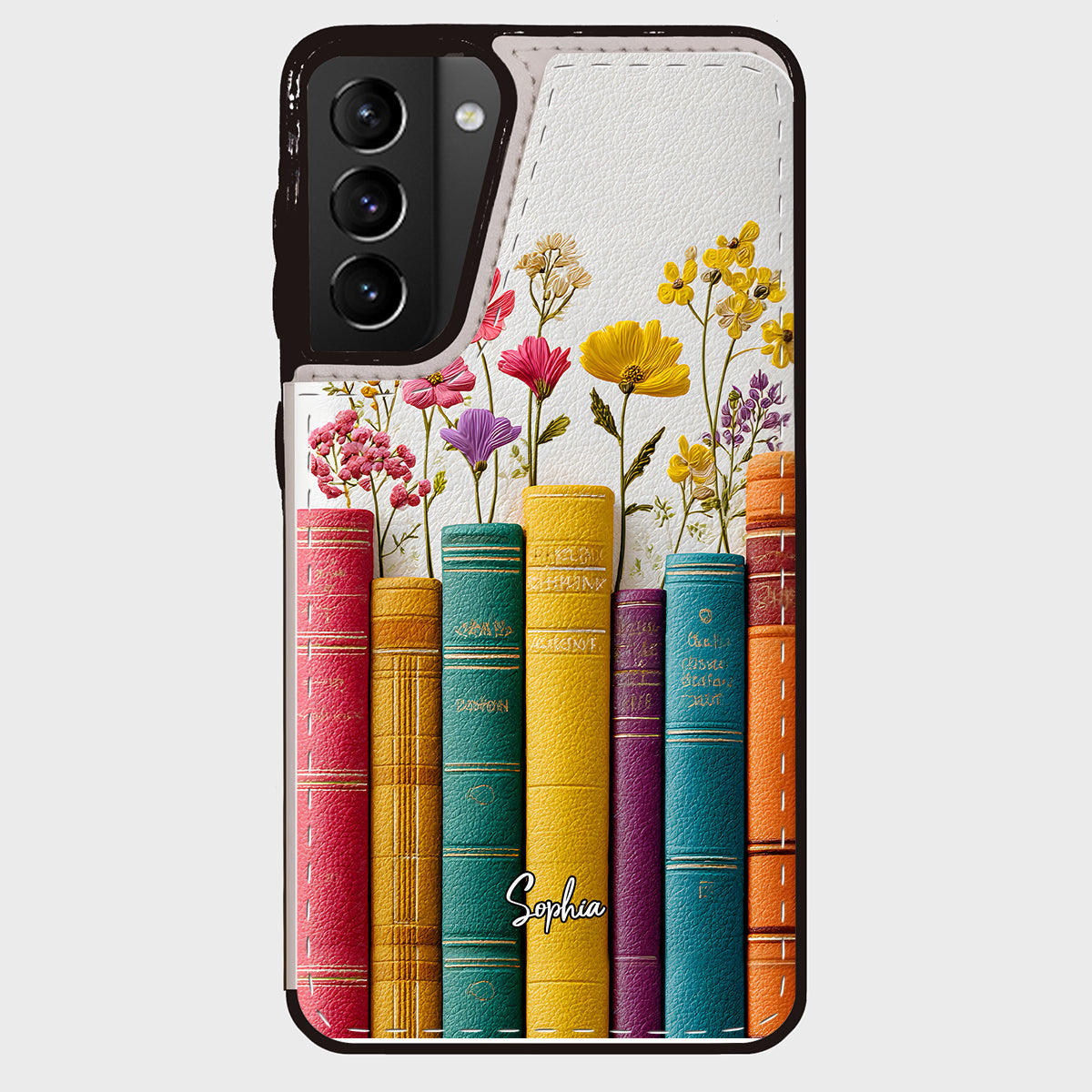 Vintage Flower Book - Personalized Book Foldable Wallet Phone Case