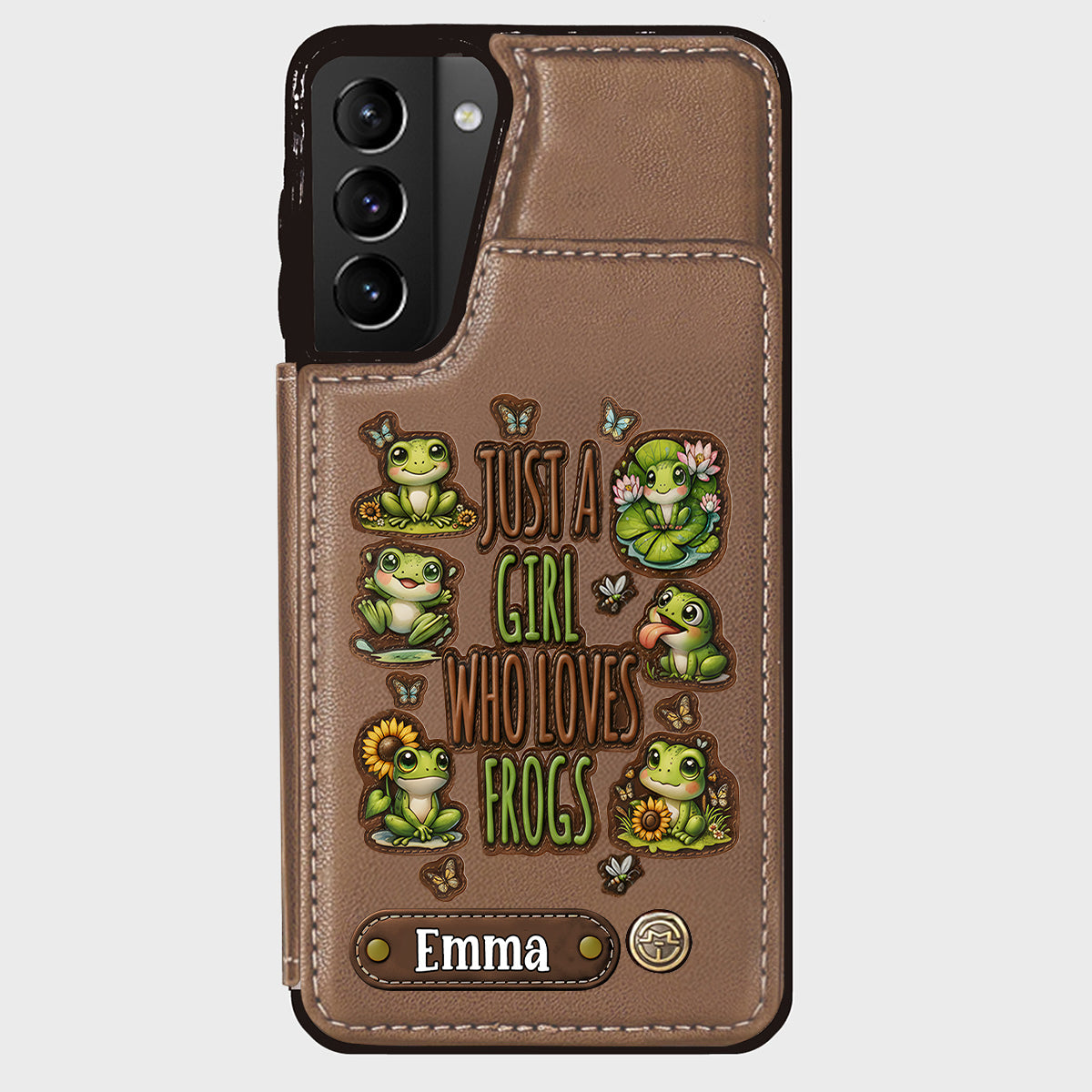Just A Girl Who Loves Frogs - Personalized Frog Wallet Phone Case