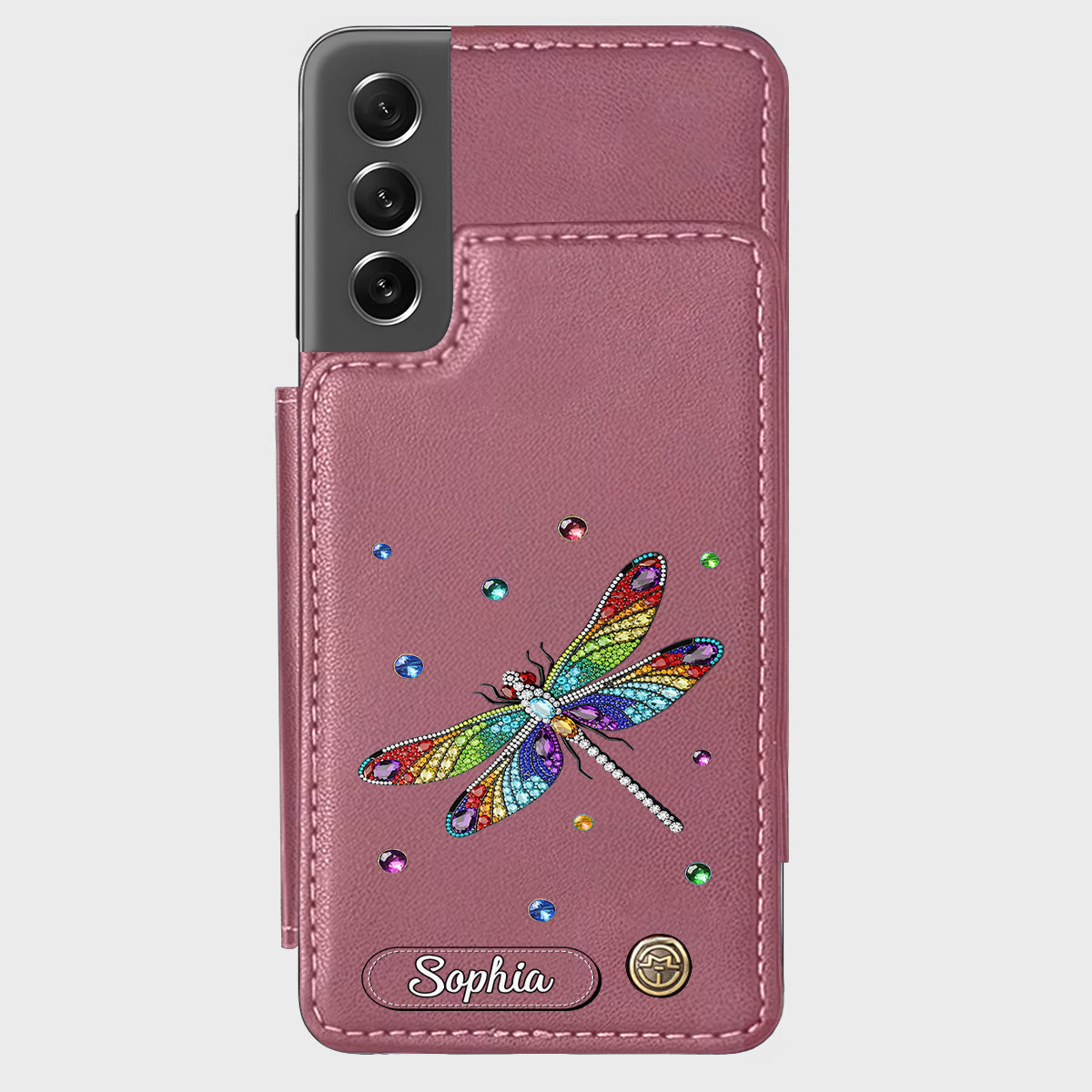 Beautiful Dragonfly - Personalized Dragonfly Wallet Phone Case