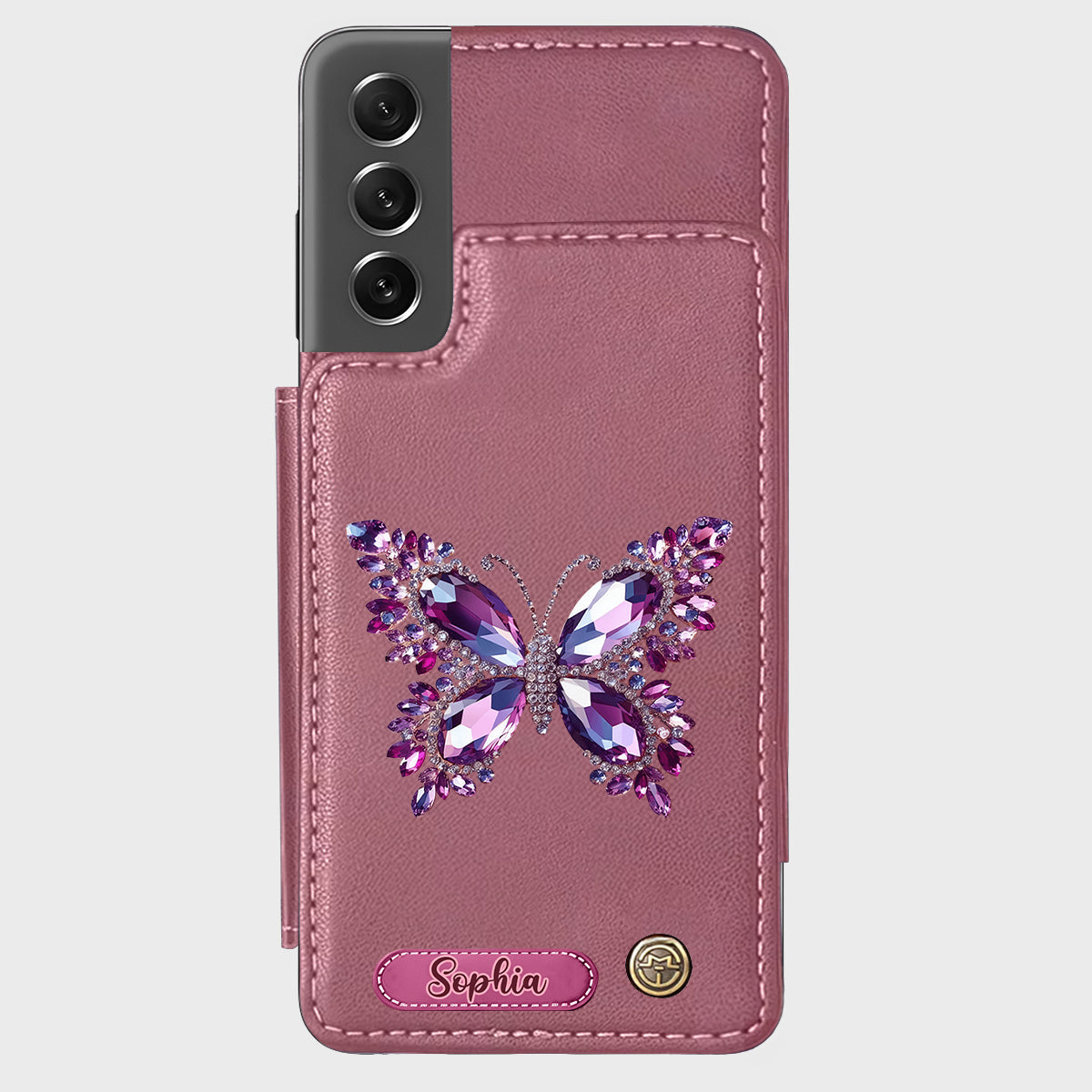 Beautiful Butterfly - Personalized Butterfly Wallet Phone Case