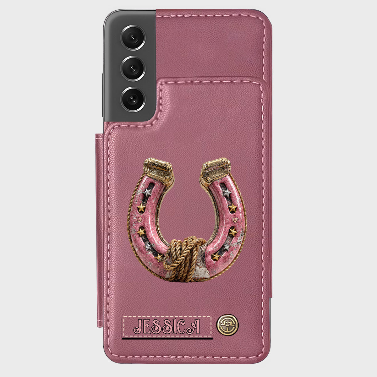 Horseshoe - Personalized Horse Wallet Phone Case