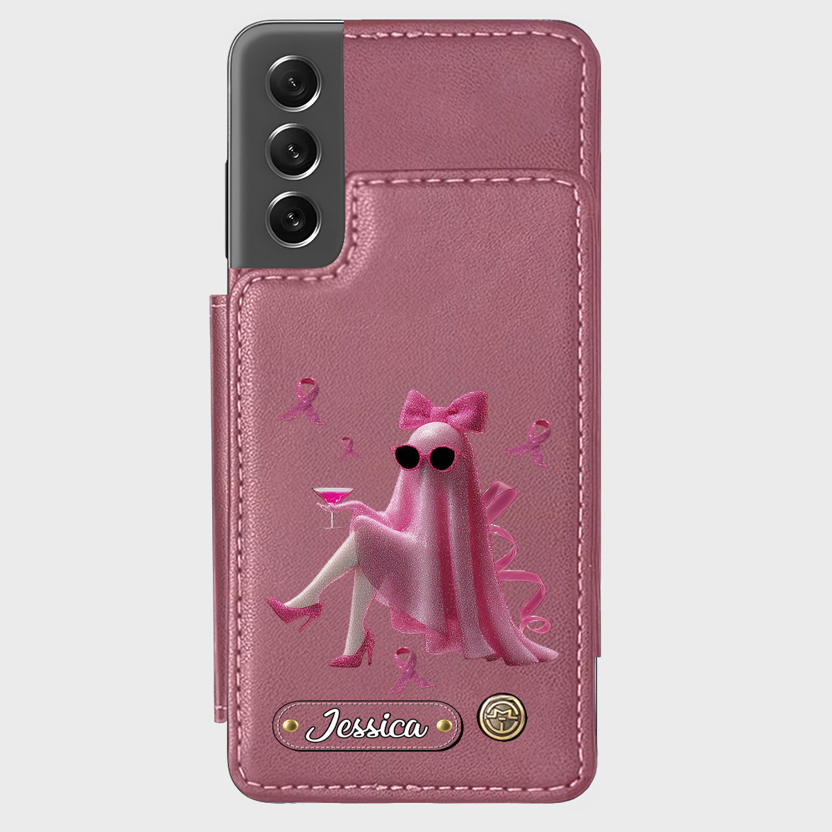 Pink Out - Personalized Breast Cancer Awareness Wallet Phone Case