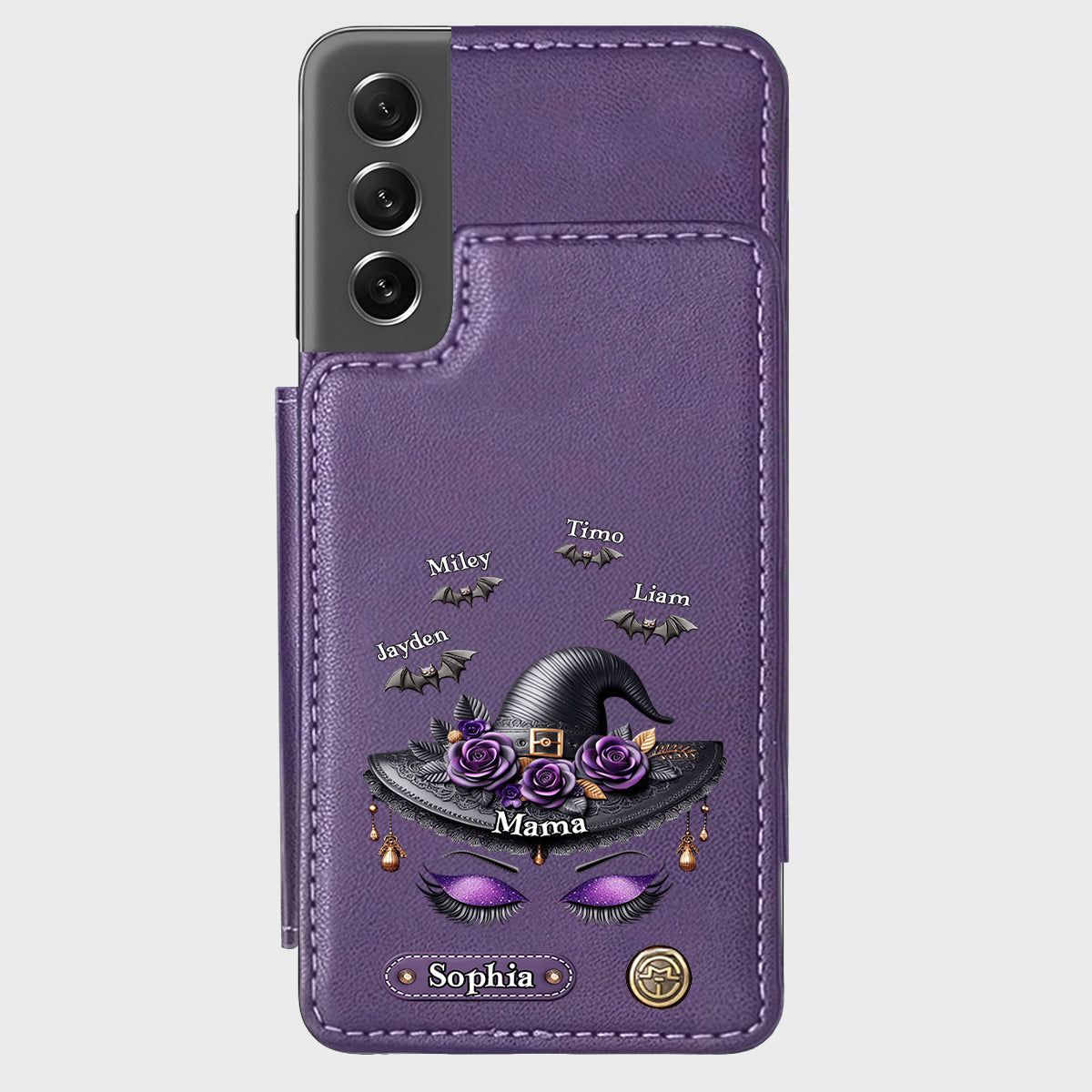 Perfect Gift For Mom, Grandma Witch - Personalized Mother Wallet Phone Case