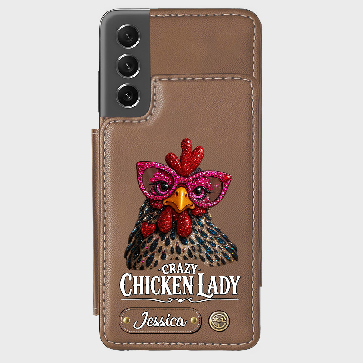 Crazy Chicken Lady - Personalized Chicken Wallet Phone Case