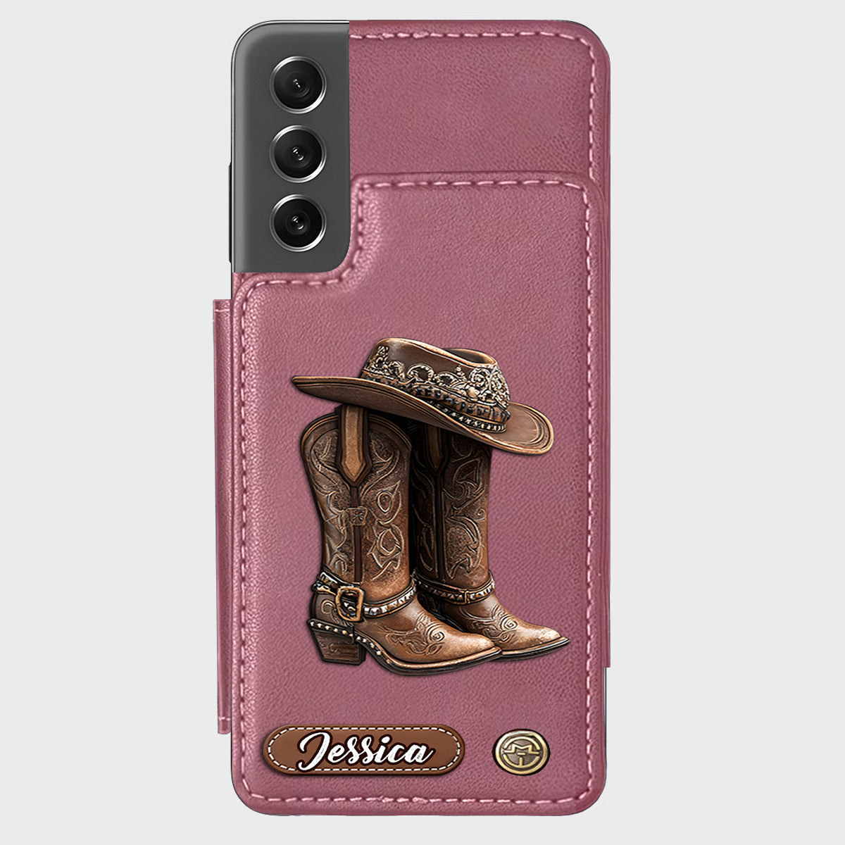 Western Spirit - Personalized Cowgirl Wallet Phone Case