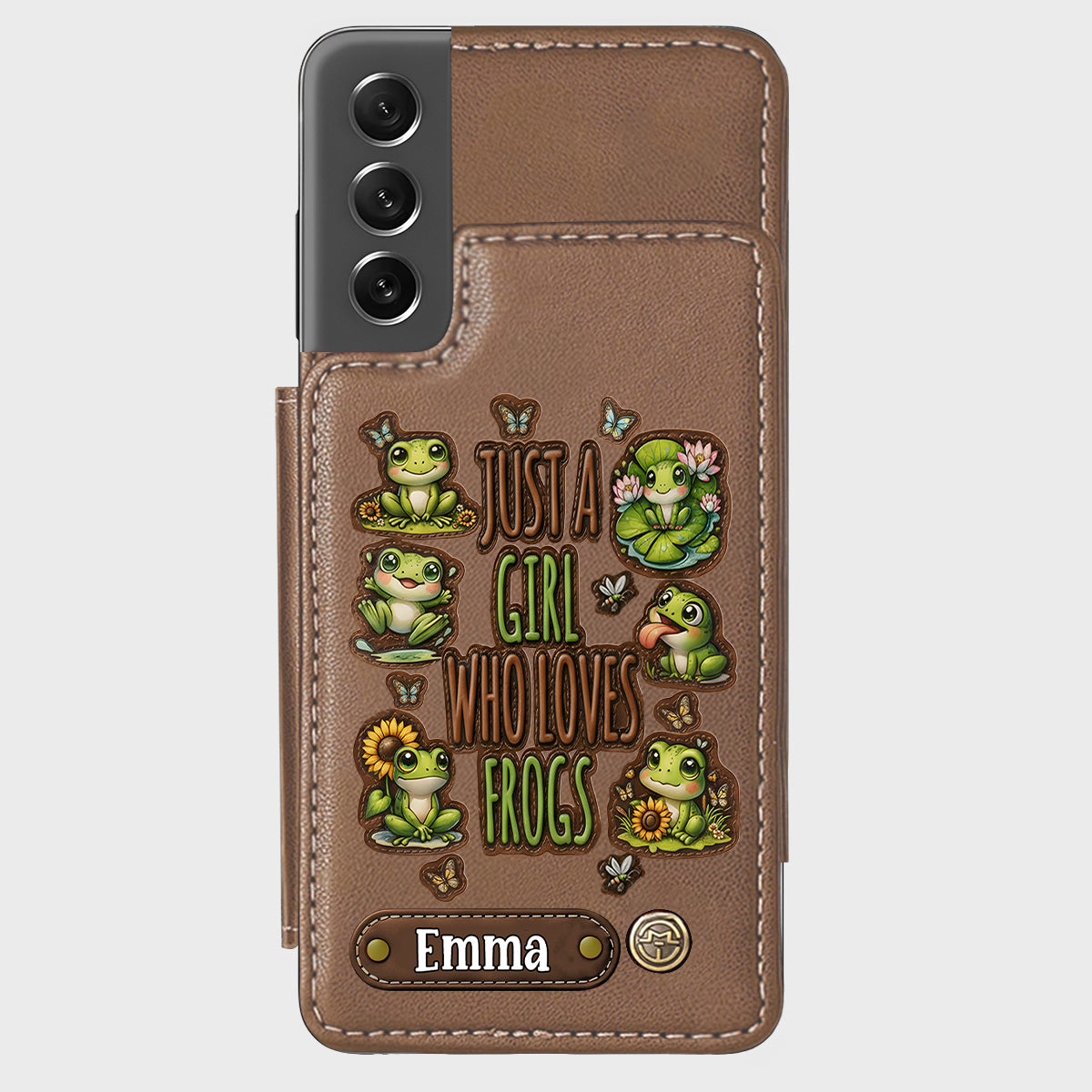 Just A Girl Who Loves Frogs - Personalized Frog Wallet Phone Case