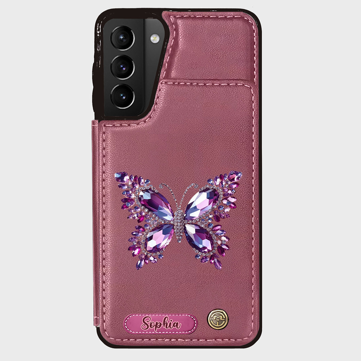 Beautiful Butterfly - Personalized Butterfly Wallet Phone Case