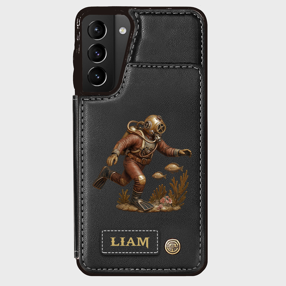 Scuba Diving Lovers Gift - Personalized Scuba Diving Wallet Phone Case