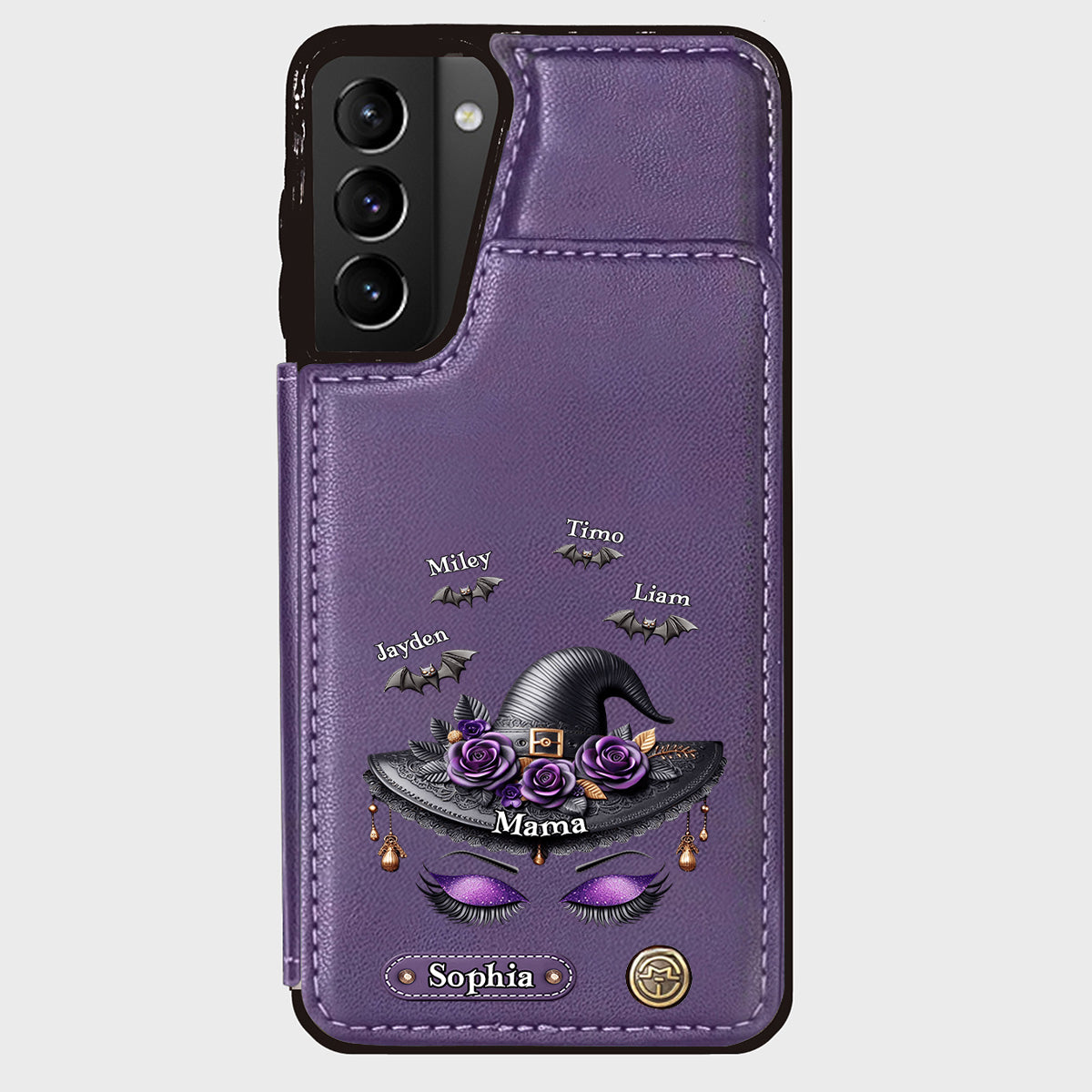 Perfect Gift For Mom, Grandma Witch - Personalized Mother Wallet Phone Case