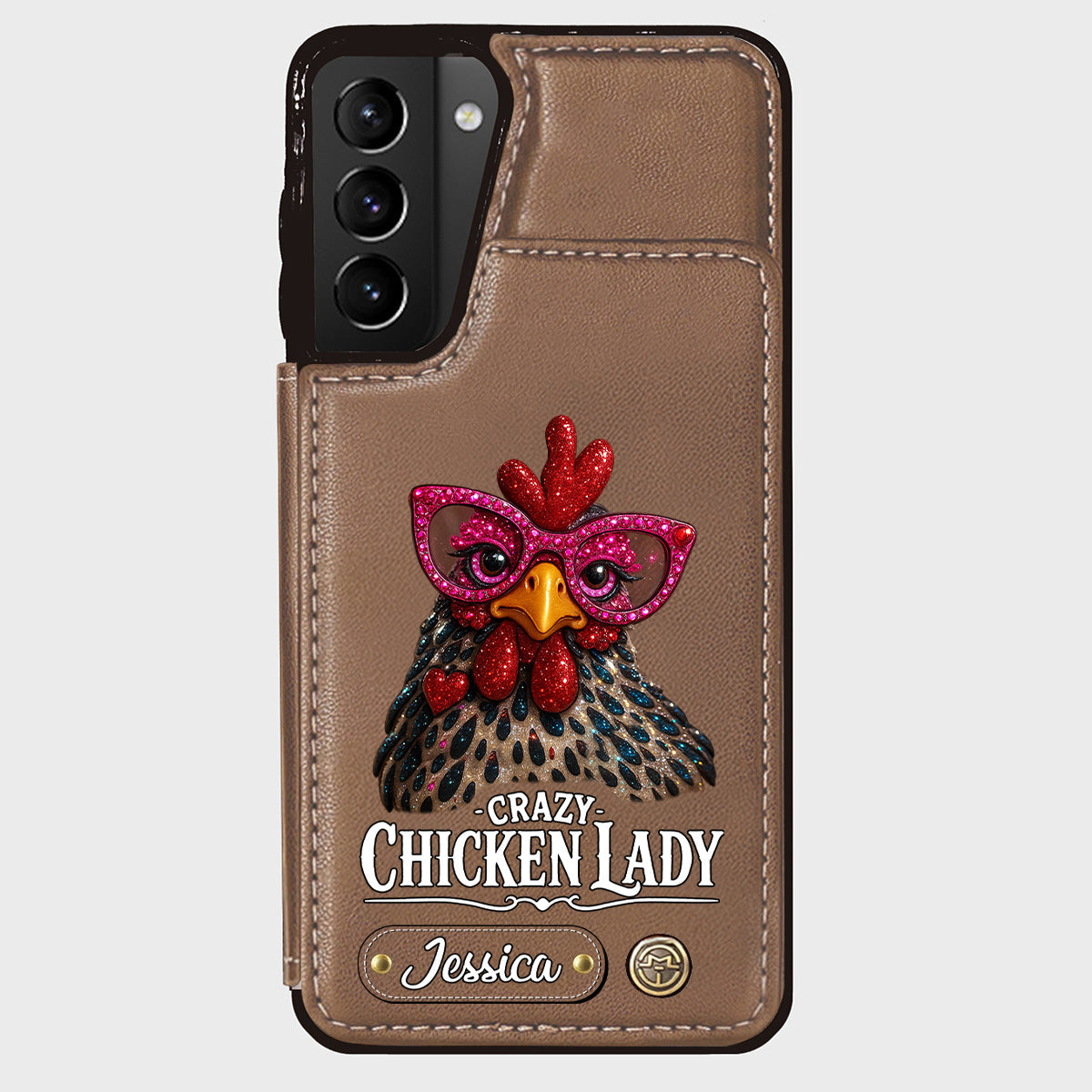 Crazy Chicken Lady - Personalized Chicken Wallet Phone Case