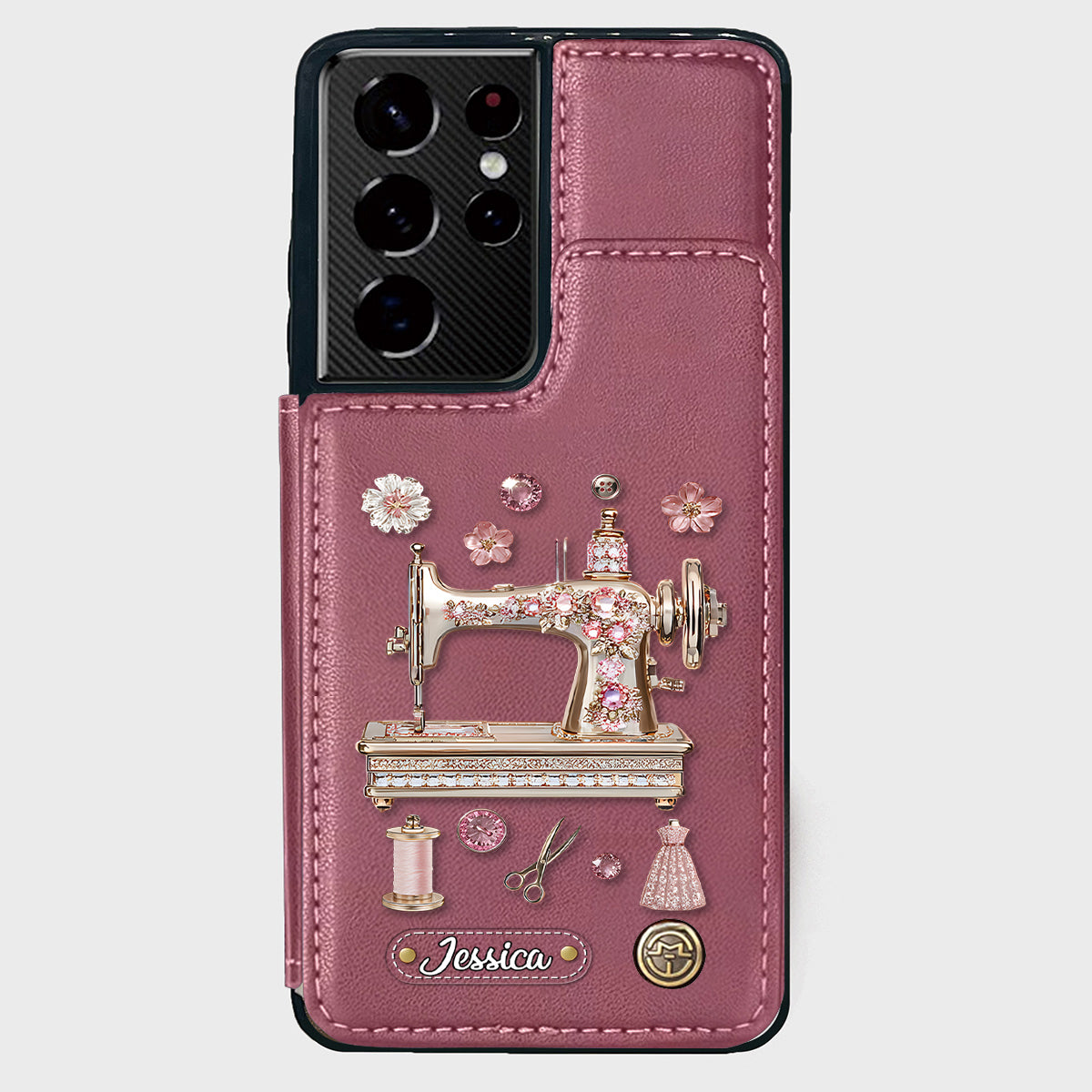 Beautiful Sewing Machine - Personalized Sewing Wallet Phone Case