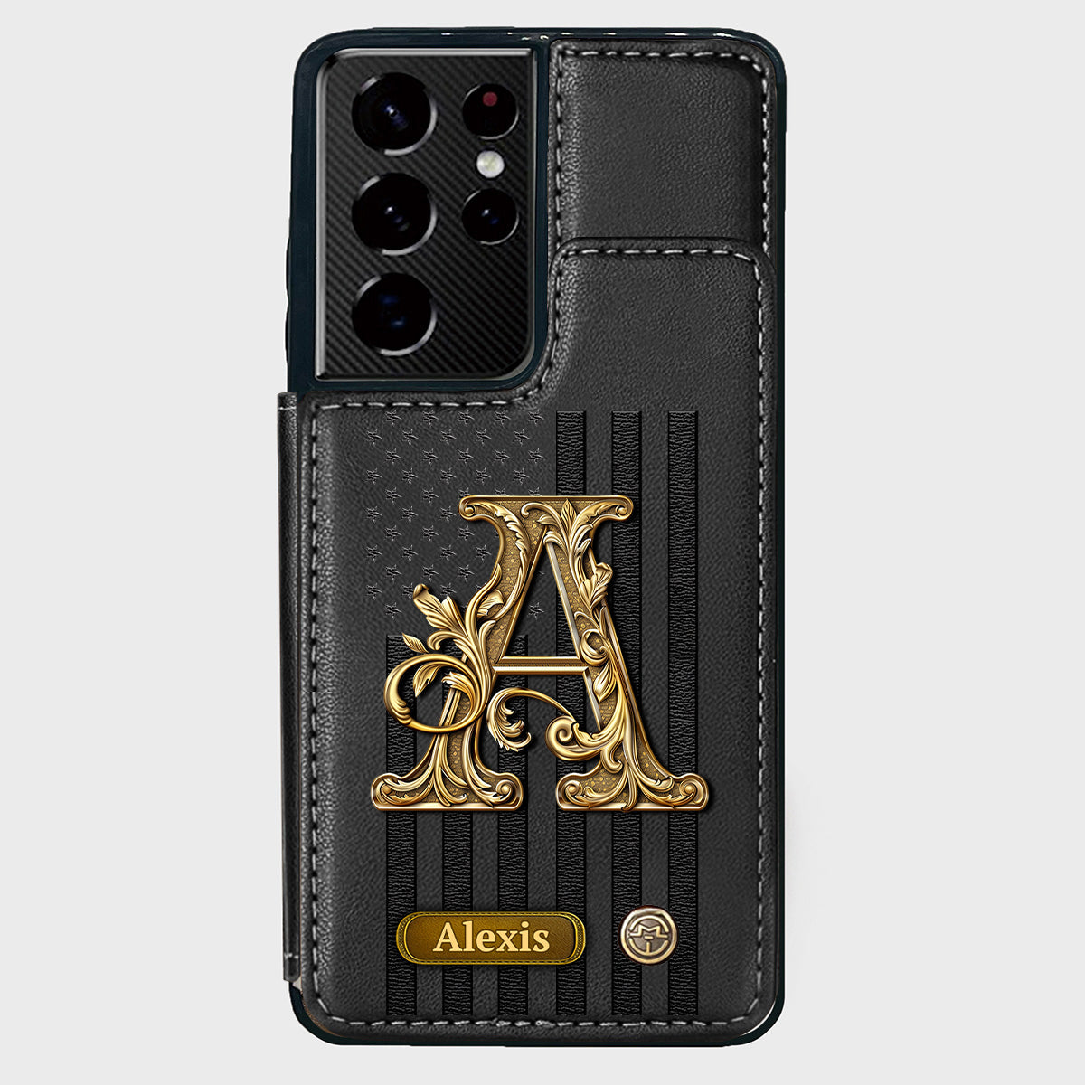 Initial Gift For Him, Gift For Man,... - Personalized Wallet Phone Case