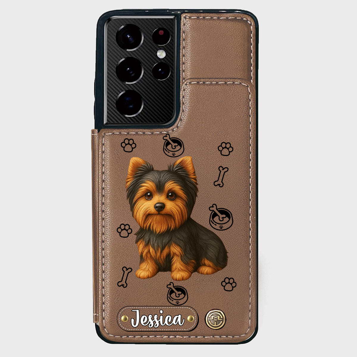Love My Dog - Personalized Yorkshire Terriers Wallet Phone Case