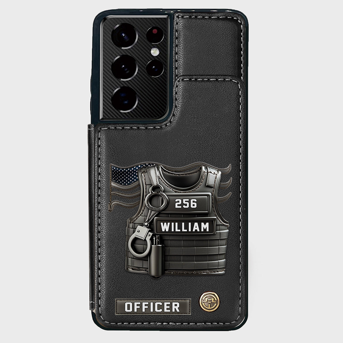 Serve And Protect - Personalized Police Officer Wallet Phone Case