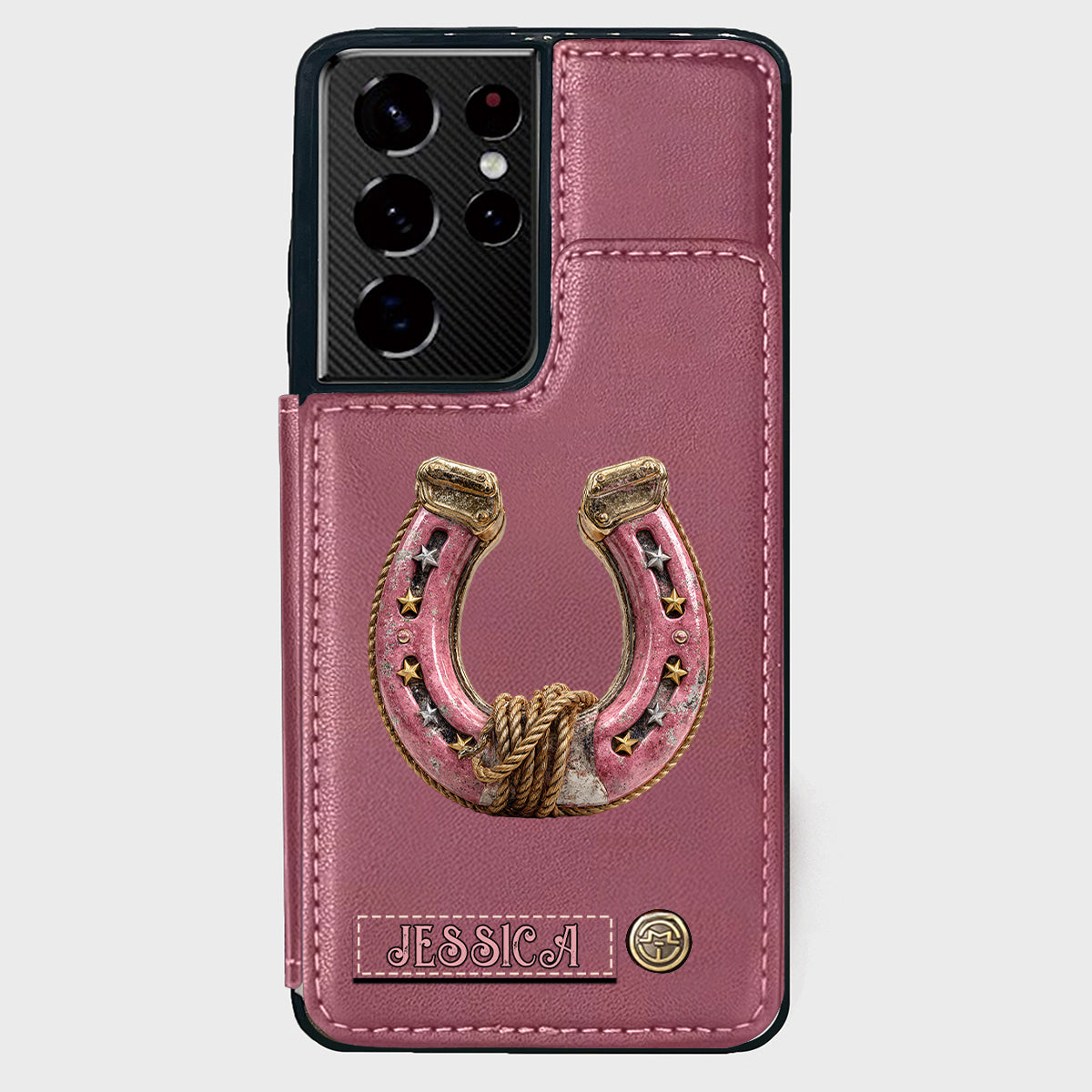 Horseshoe - Personalized Horse Wallet Phone Case