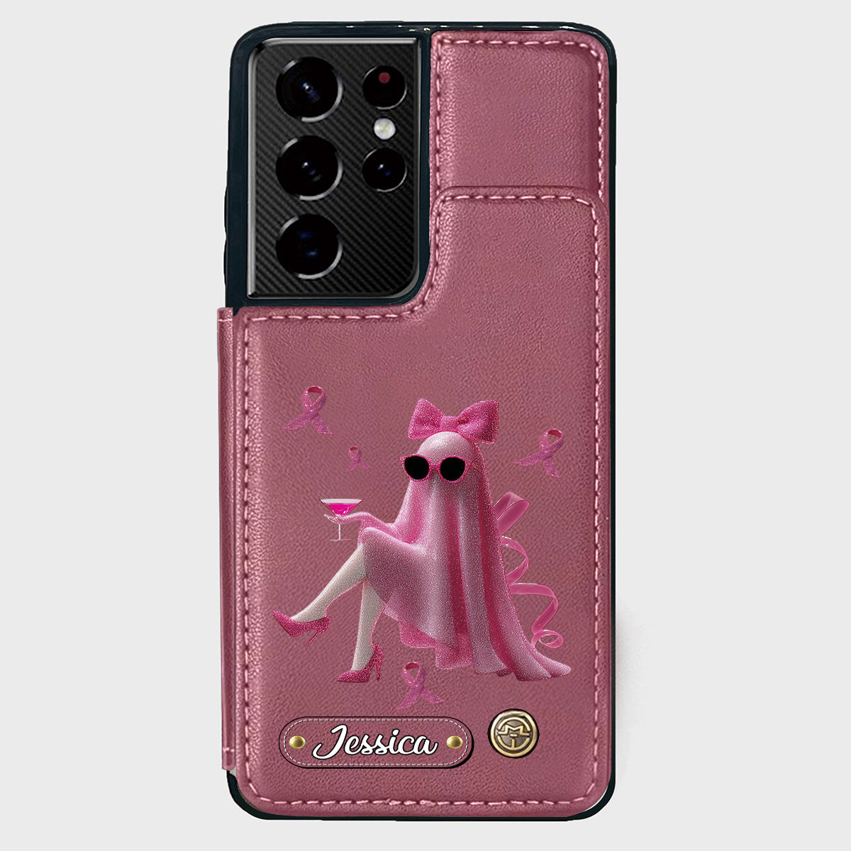 Pink Out - Personalized Breast Cancer Awareness Wallet Phone Case