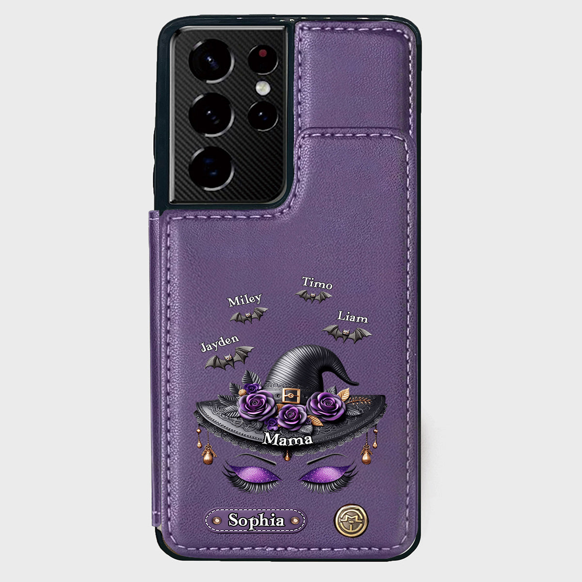Perfect Gift For Mom, Grandma Witch - Personalized Mother Wallet Phone Case