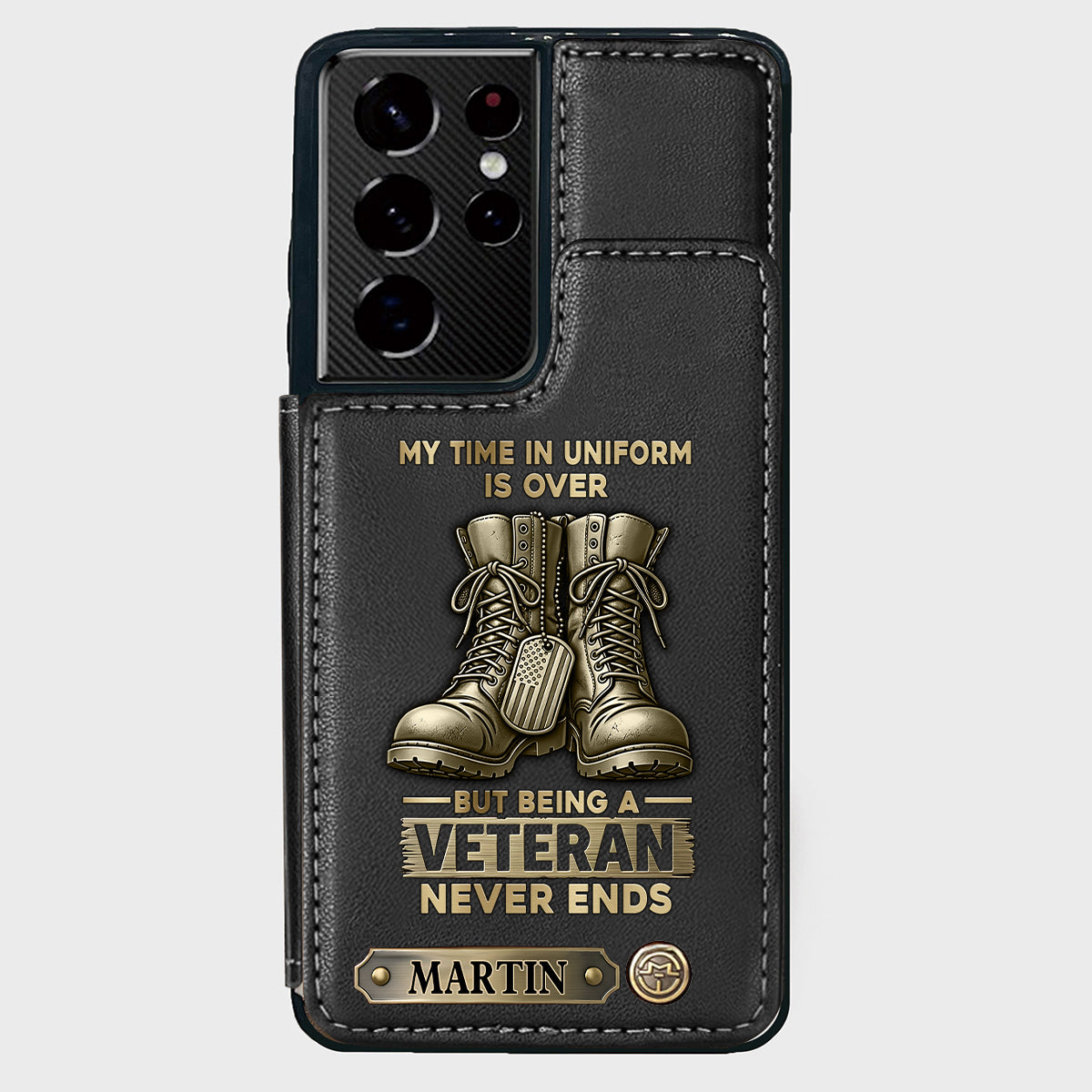 Proud Veteran - Personalized Veteran Wallet Phone Case