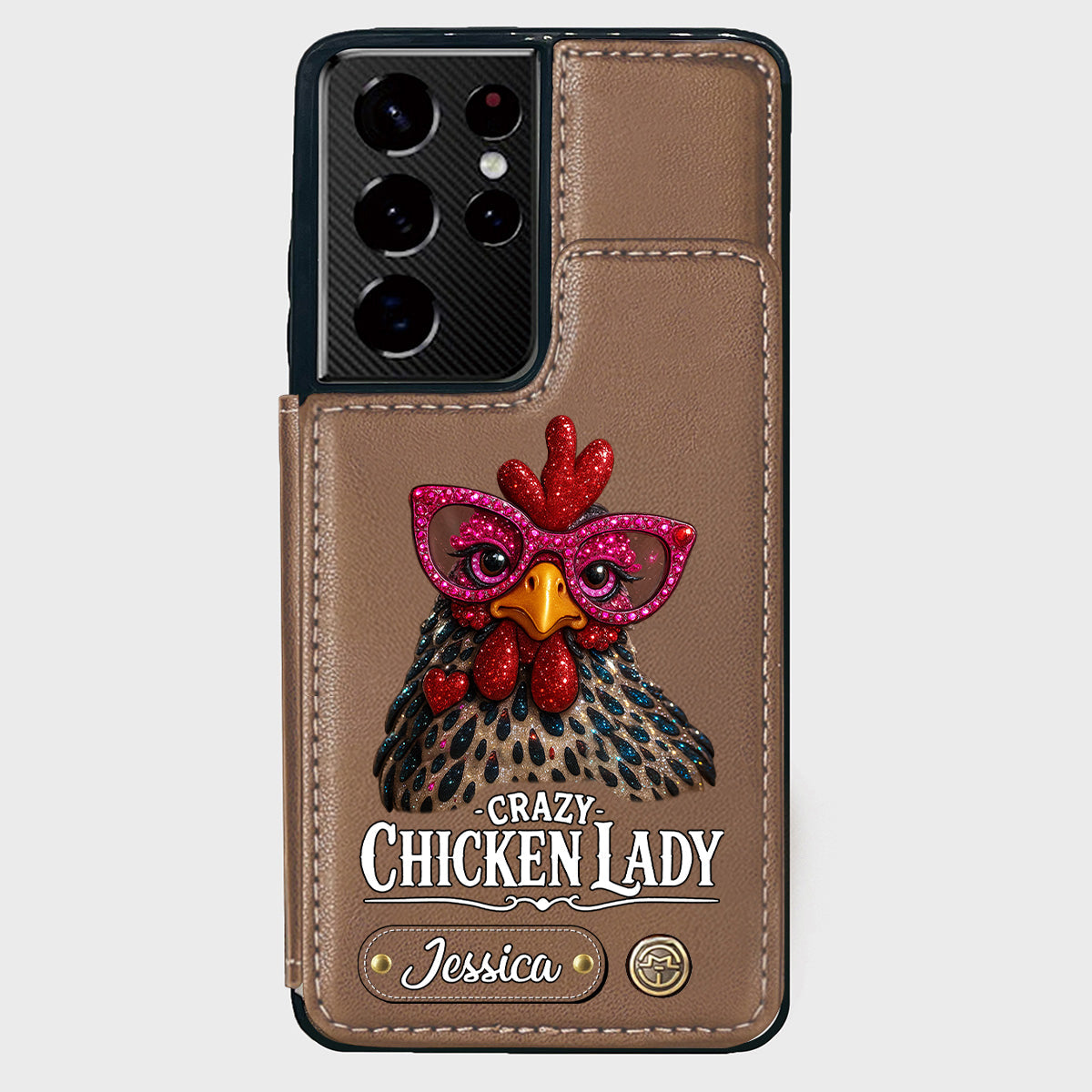 Crazy Chicken Lady - Personalized Chicken Wallet Phone Case
