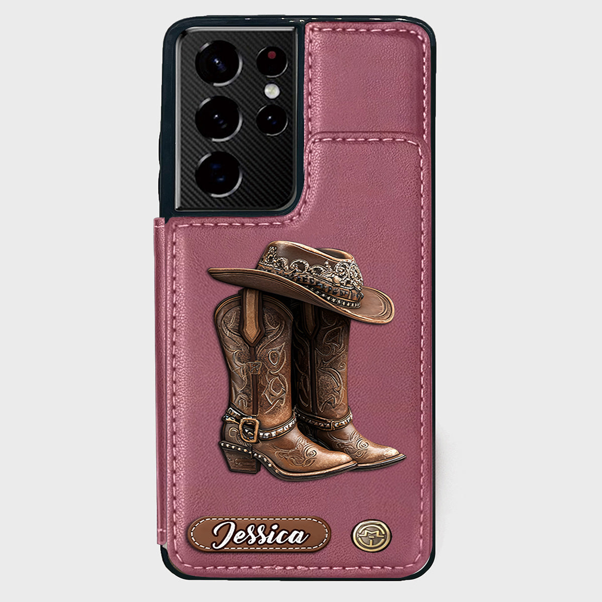 Western Spirit - Personalized Cowgirl Wallet Phone Case