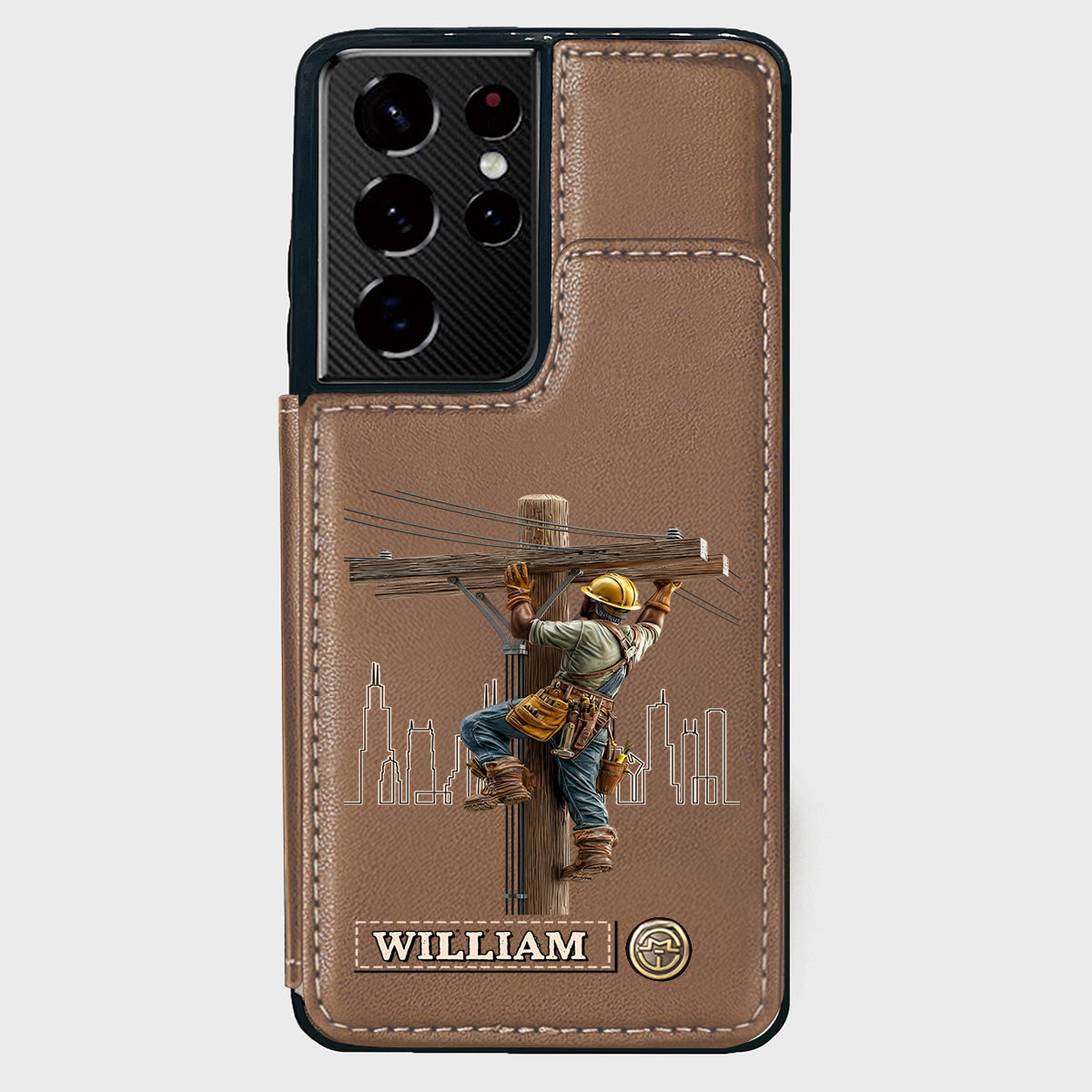 Strength Of The Line - Personalized Lineman Wallet Phone Case
