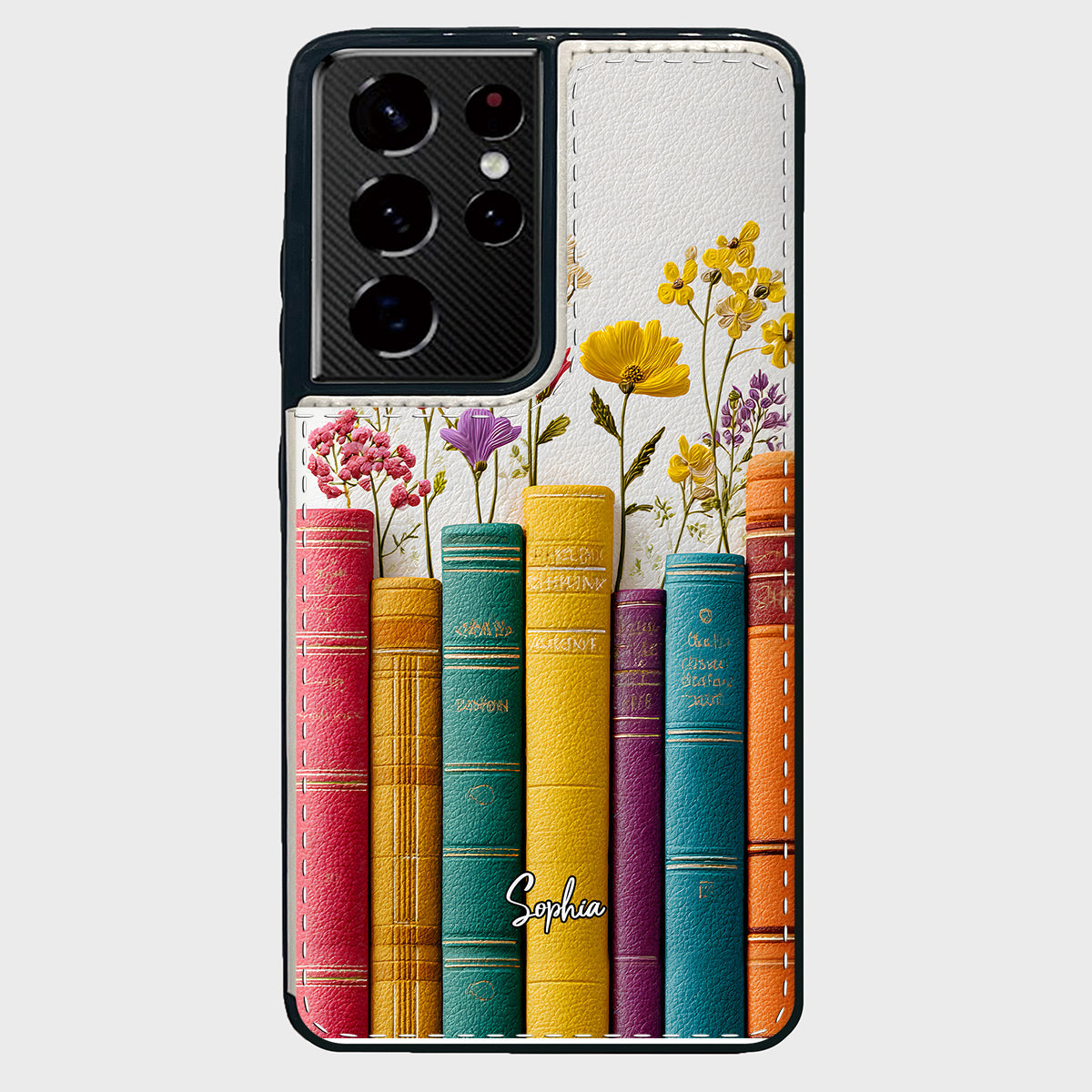 Vintage Flower Book - Personalized Book Foldable Wallet Phone Case