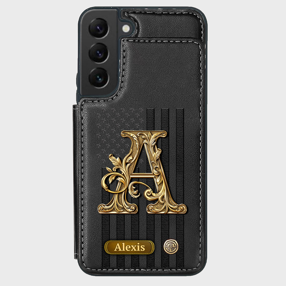 Initial Gift For Him, Gift For Man,... - Personalized Wallet Phone Case