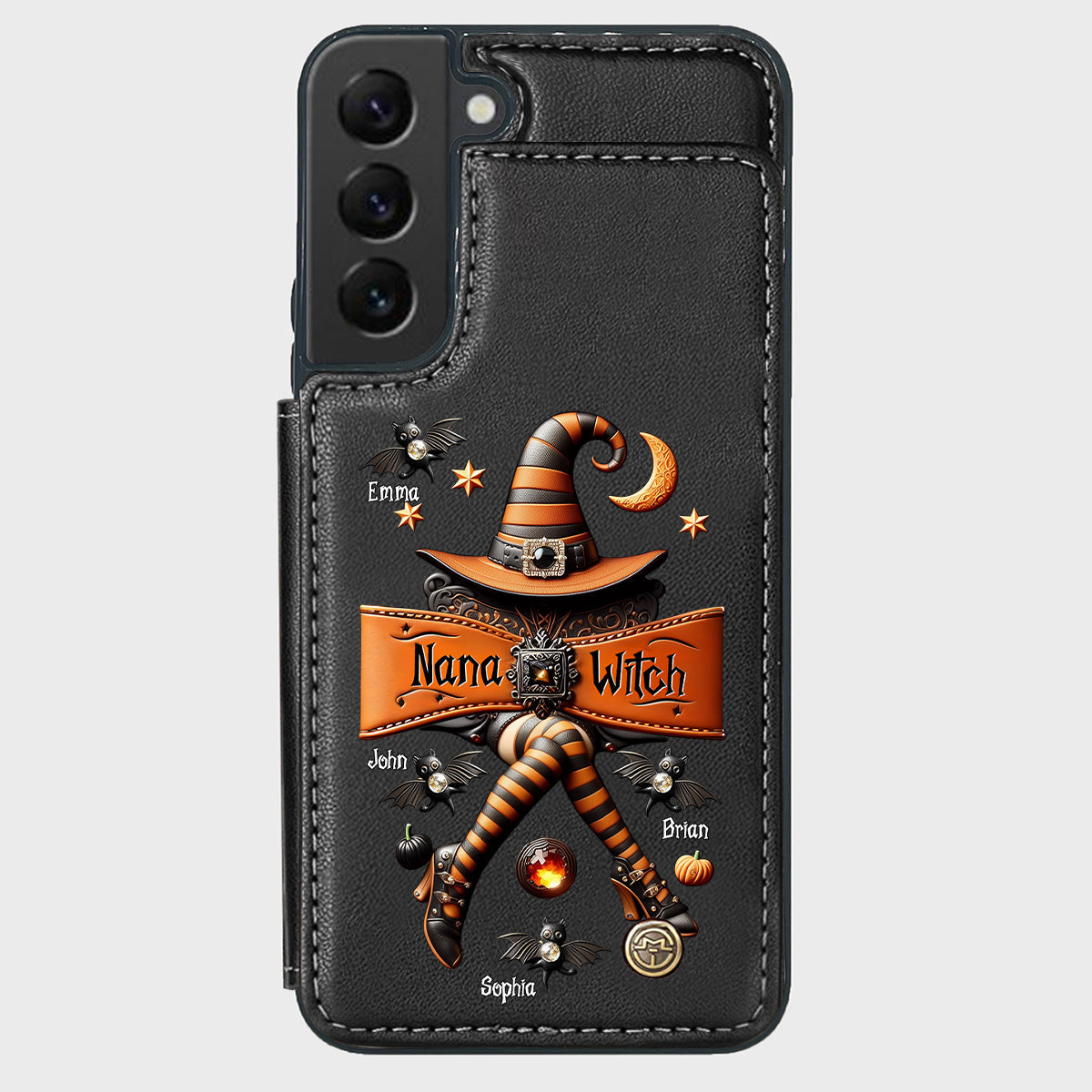 Halloween Gift For Grandma, Mama Witch - Personalized Mother Wallet Phone Case