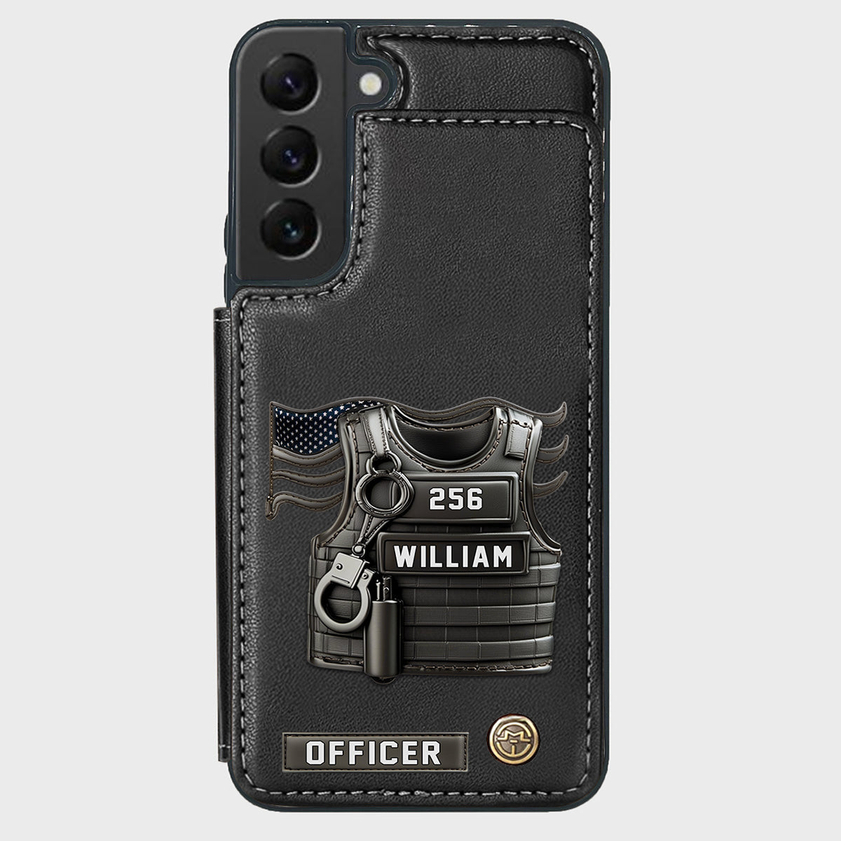 Serve And Protect - Personalized Police Officer Wallet Phone Case