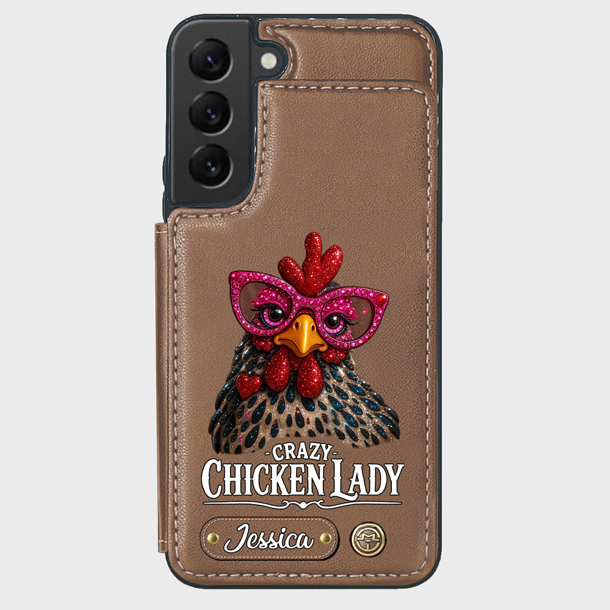 Crazy Chicken Lady - Personalized Chicken Wallet Phone Case