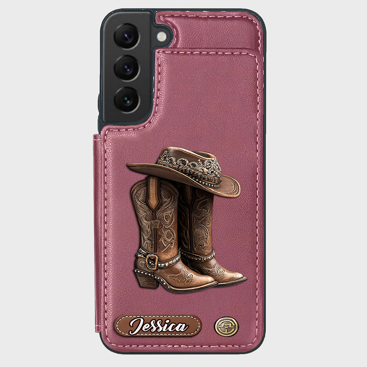 Western Spirit - Personalized Cowgirl Wallet Phone Case